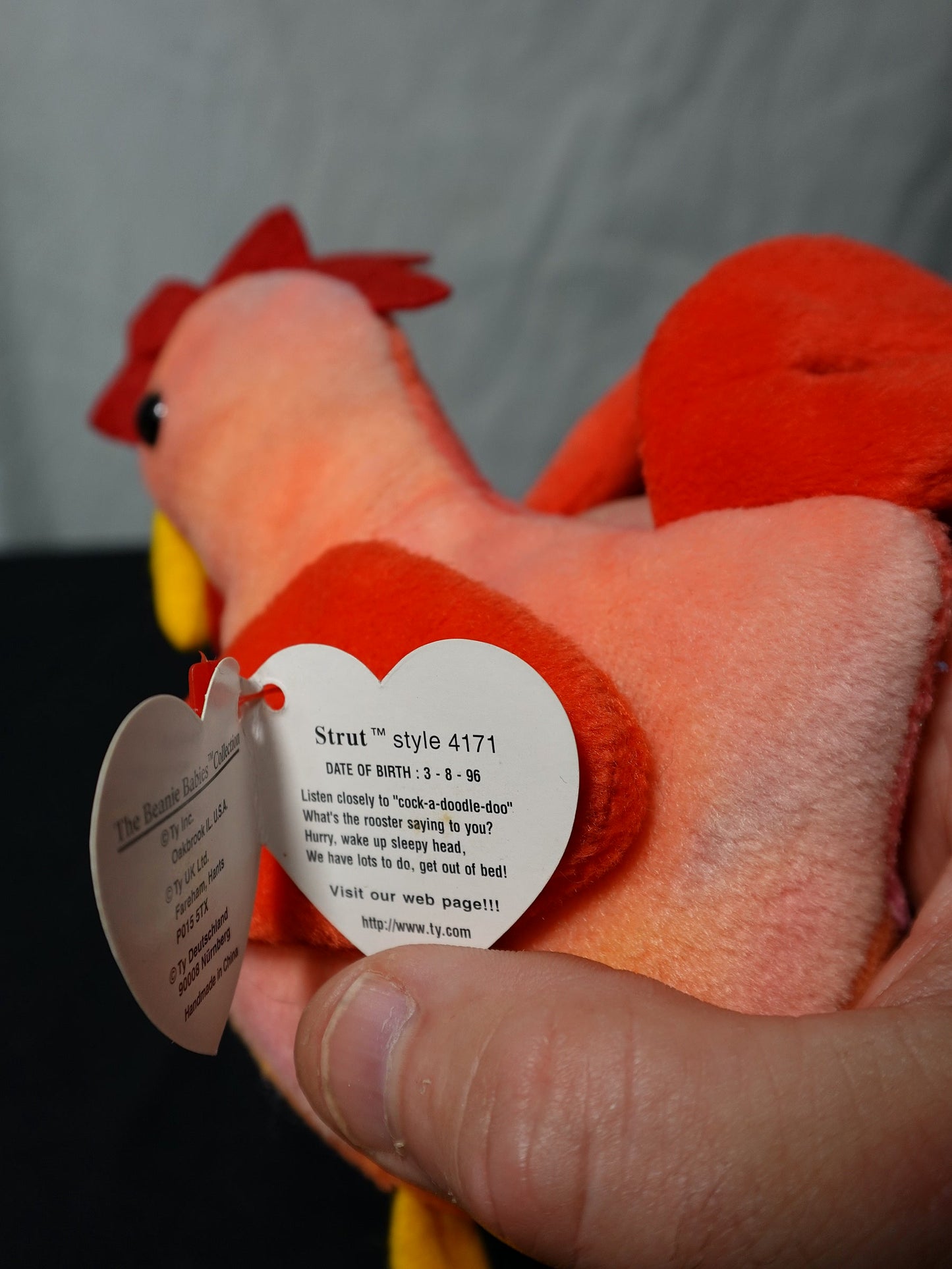 Ty Beanie Baby Strut Rooster Plush Toy