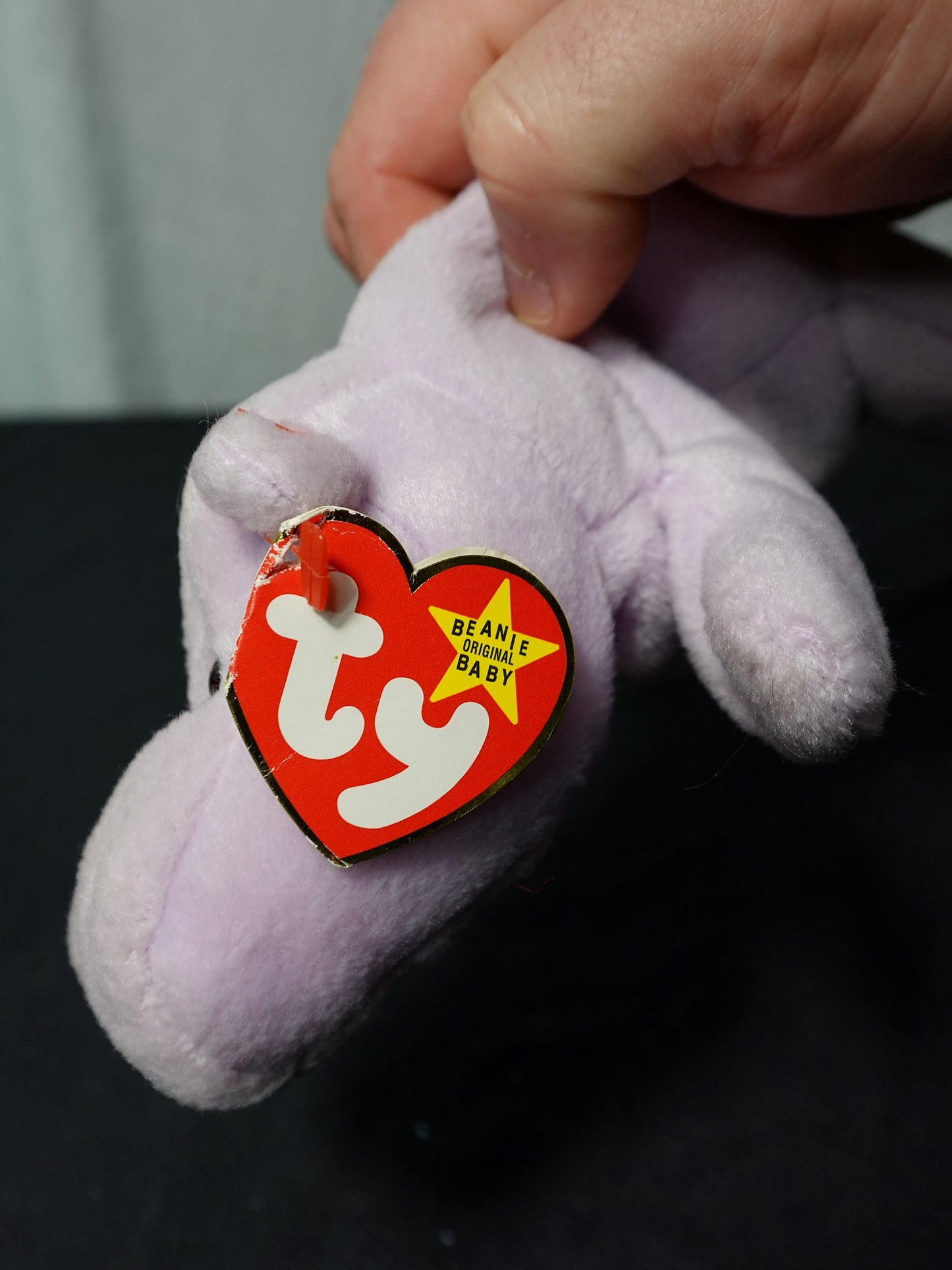 Ty Inc Happy the Hippo Beanie Babies Polyester Fiber Plush Toy