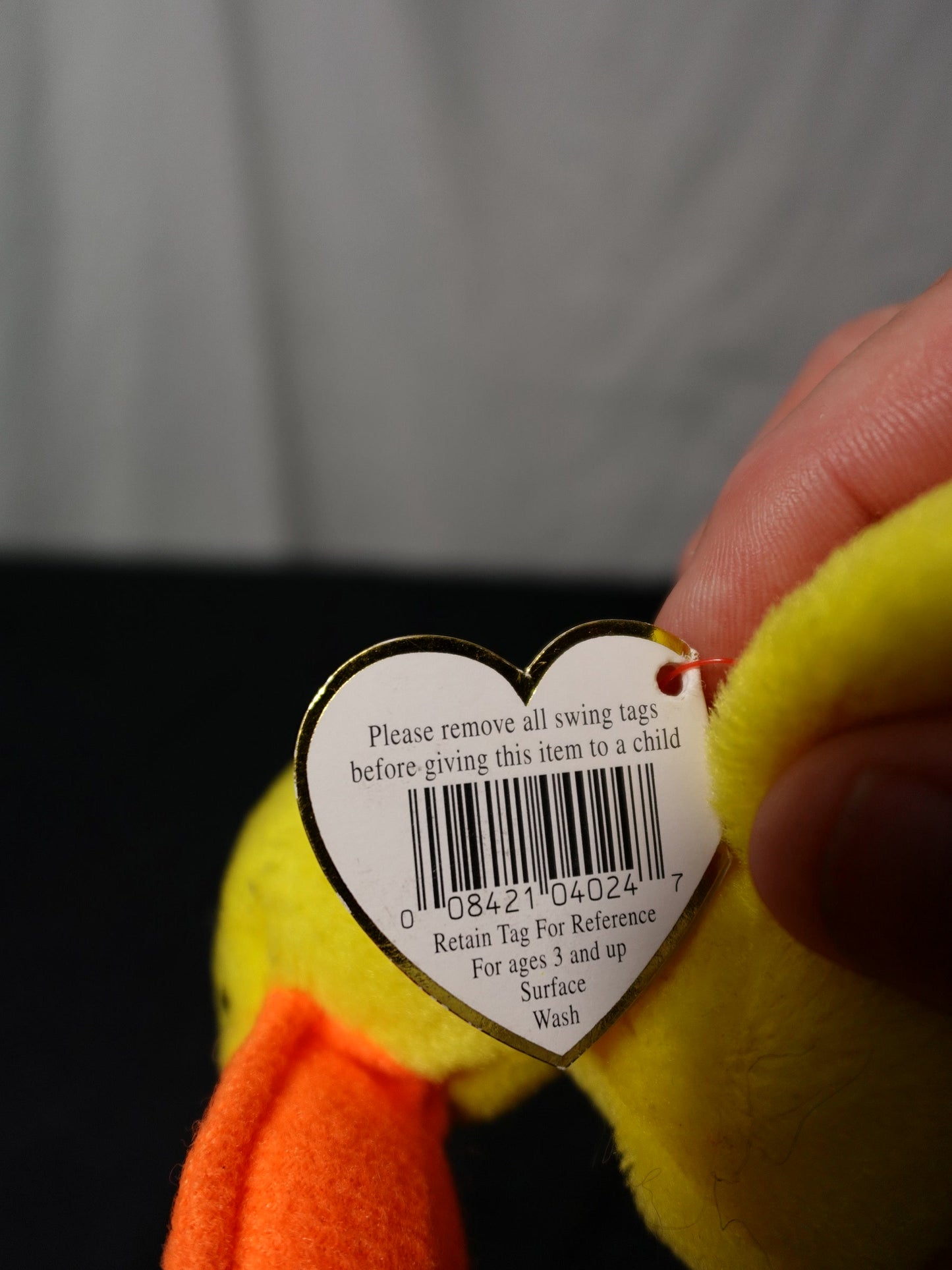 Ty Beanie Babies Quackers Duck Plush Toy