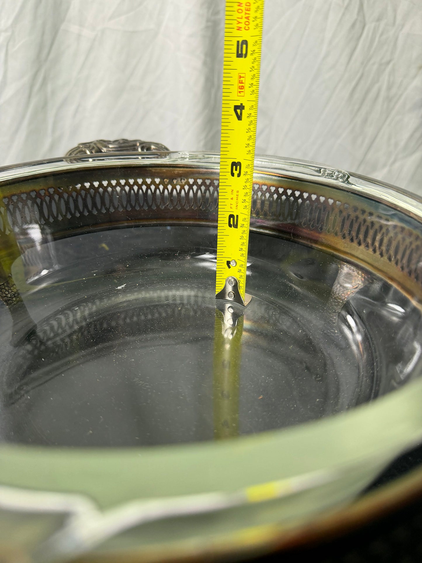 Rogers Silverplate Covered Casserole Dish with Glass Insert