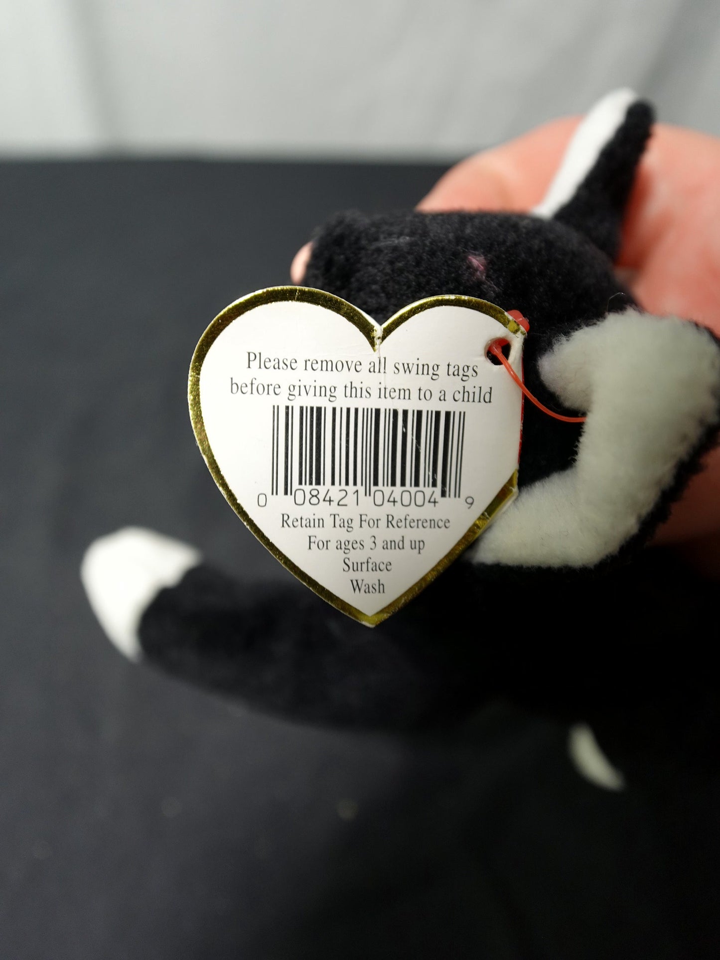 Vintage Ty Beanie Baby ZIP the Black Cat (Canada Tags) 8 Inch MWMTs