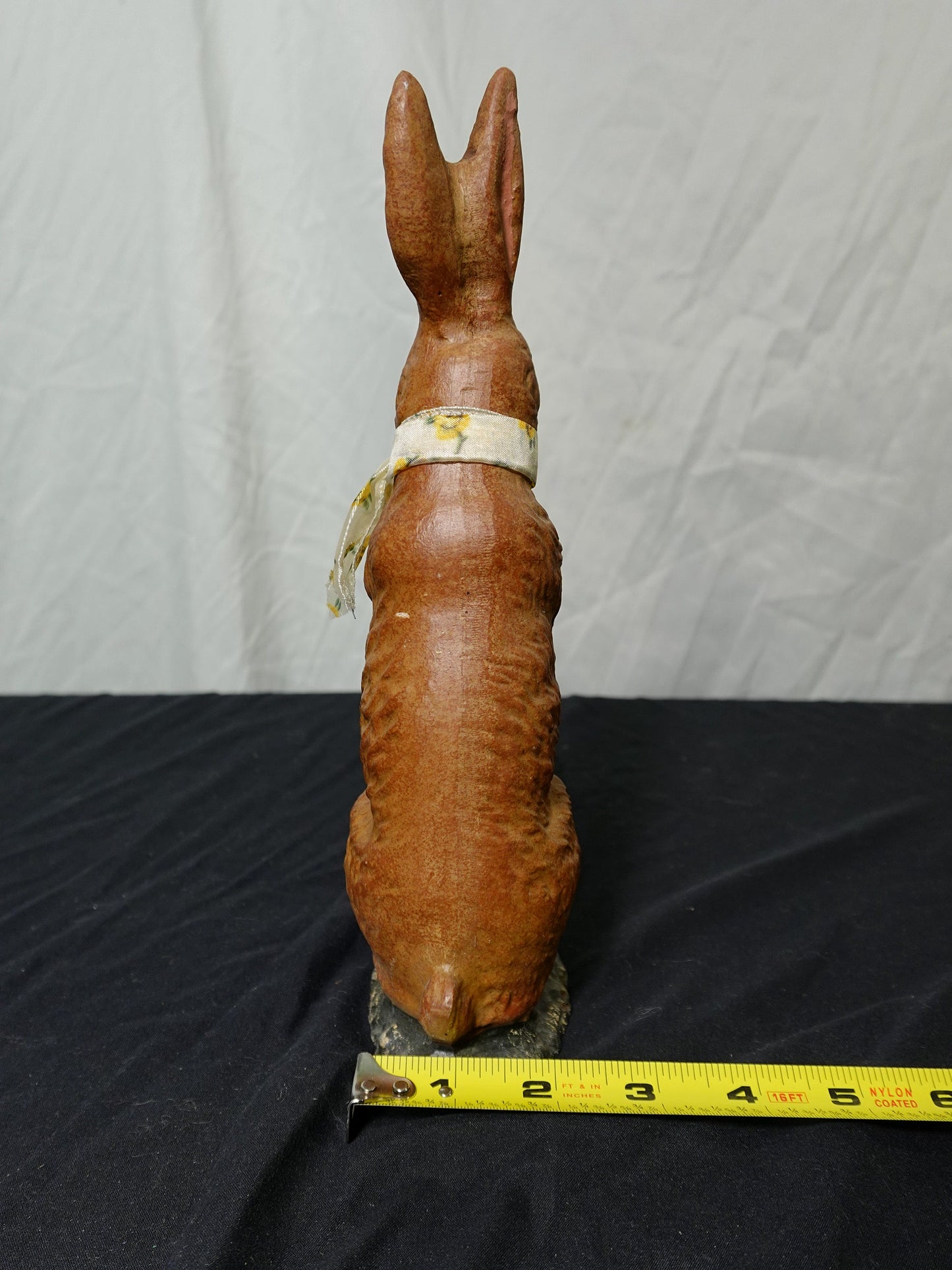 Ceramic Rabbit Figurine Holding Carrot Easter Decor