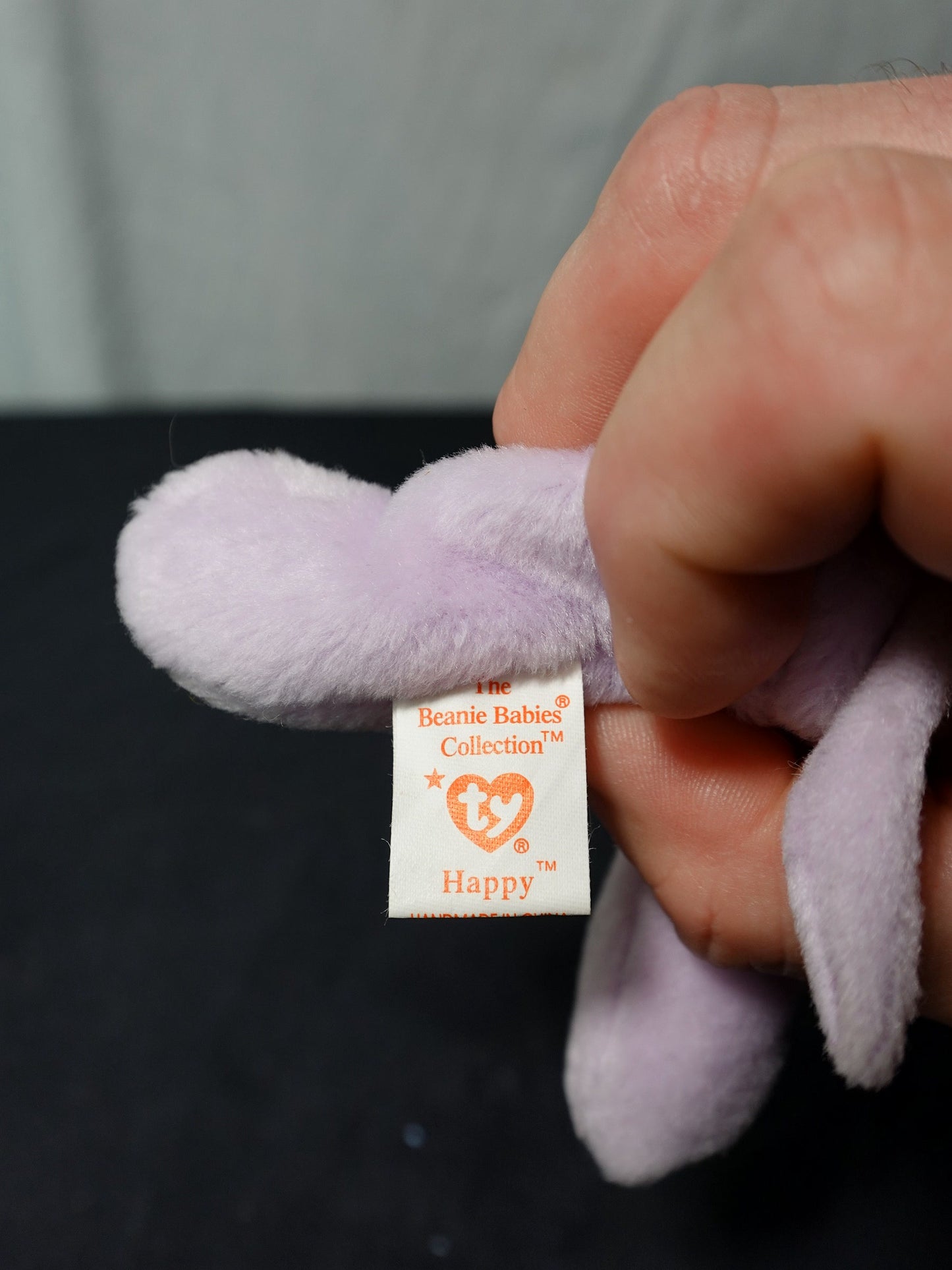 Ty Inc Happy the Hippo Beanie Babies Polyester Fiber Plush Toy
