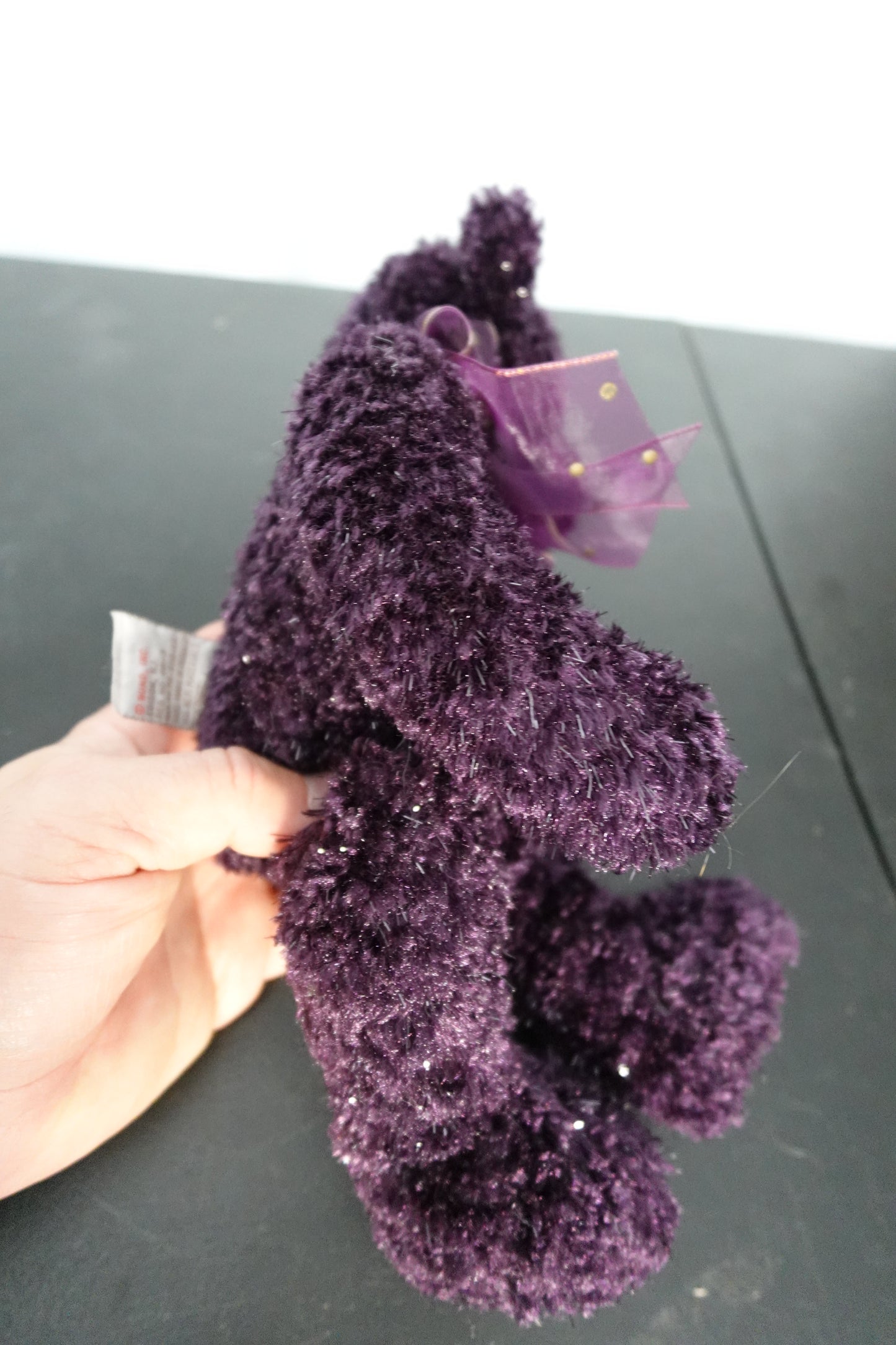Gund Purple Bear Plush Toy with Ribbon 12 inches