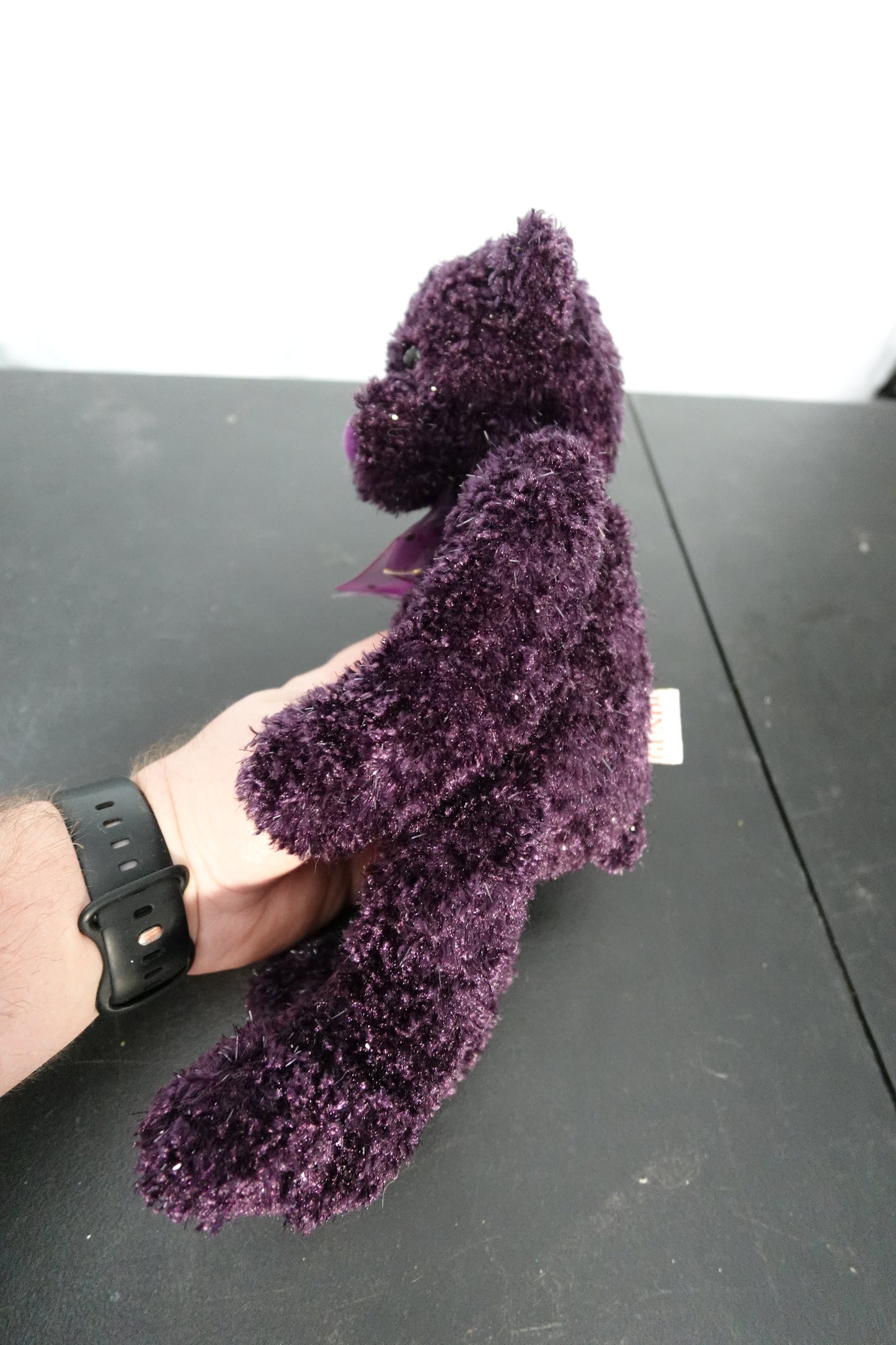Gund Purple Bear Plush Toy with Ribbon 12 inches