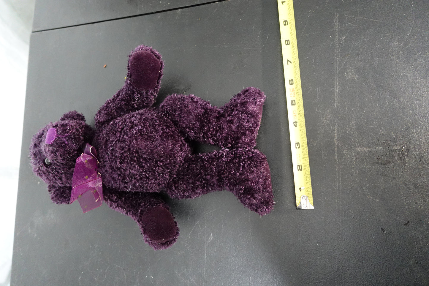Gund Purple Bear Plush Toy with Ribbon 12 inches