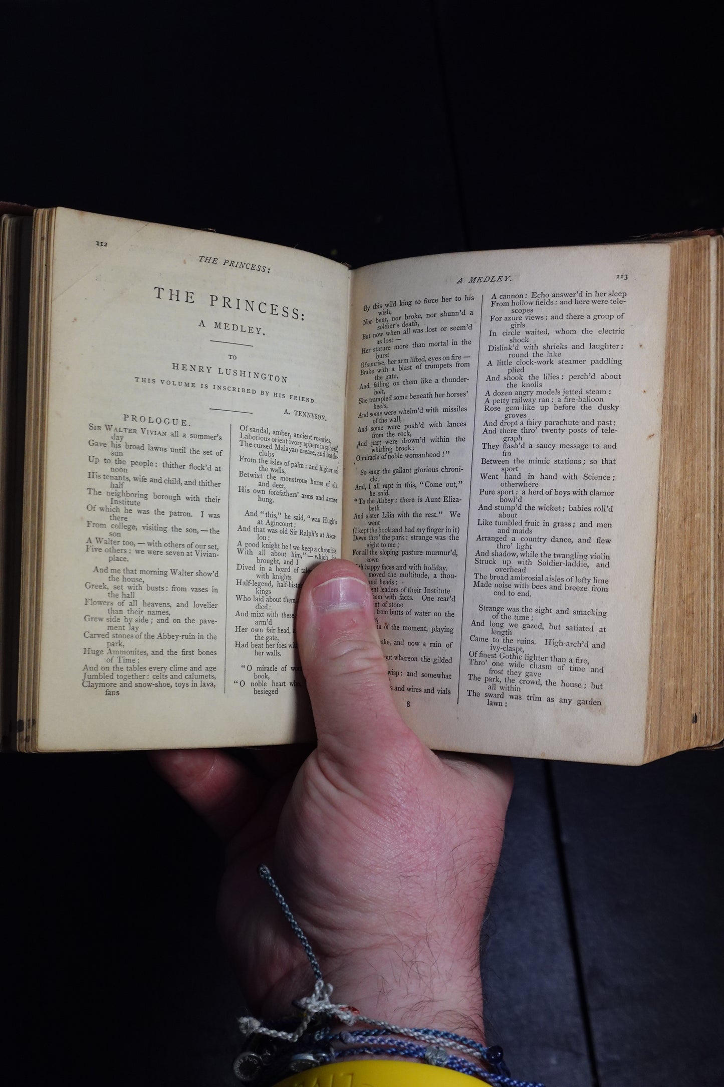 Antique The Poetical Works of Alfred Tennyson Diamond Edition Book Ticknor and Fields 1866