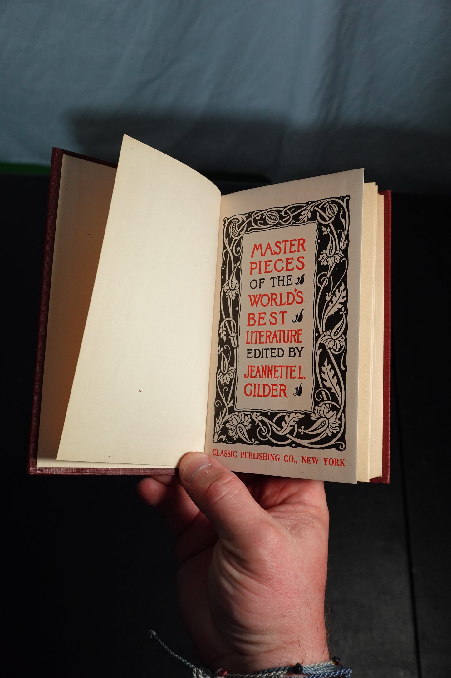 Masterpieces of the World's Best Literature by Jeannette L. Gilder (Classic Publishing Co., 1910) Hardcover