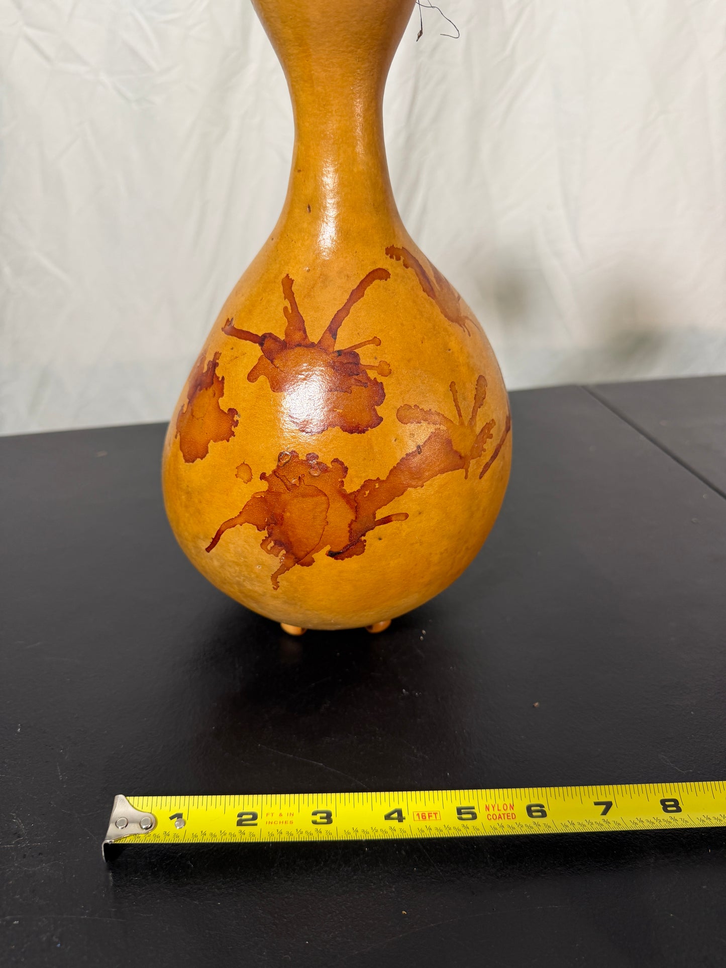 Decorative Gourd Art Vase Hand-Painted Rustic - photo 6