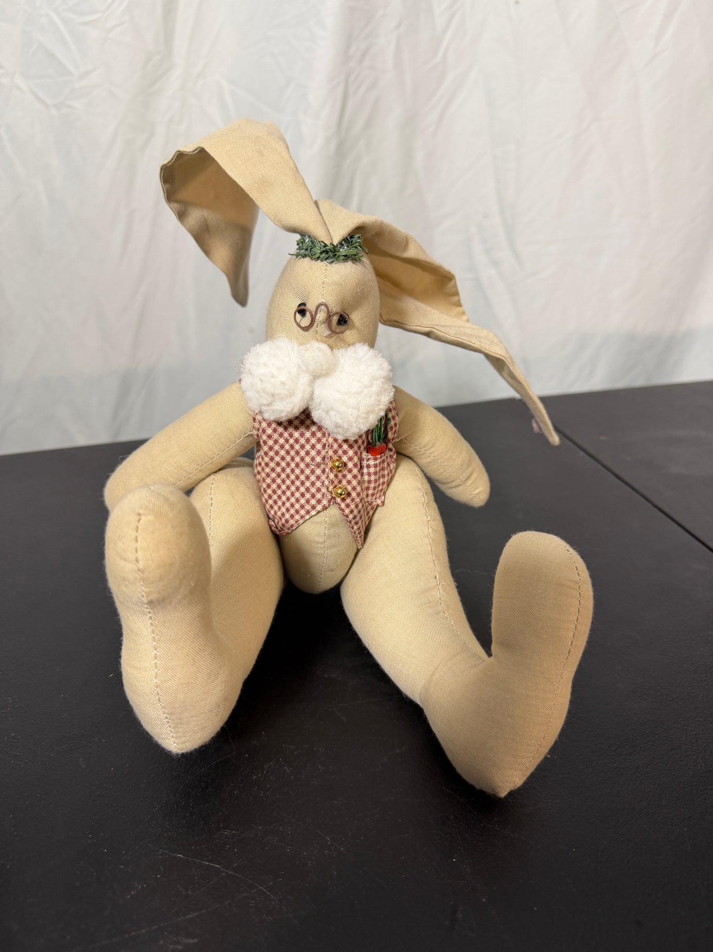 Wangs International Inc. Gram Pie Fabric Bunny Rabbit Doll Stuffed Animal