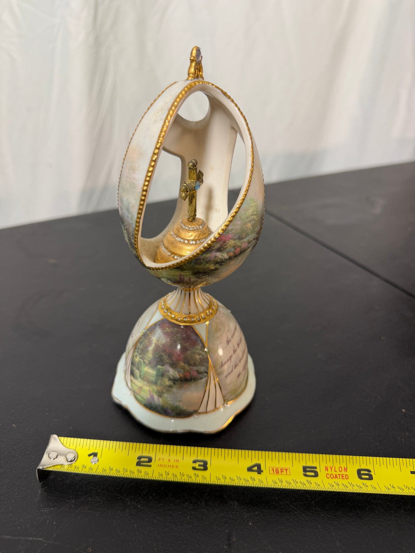 Thomas Kinkade Serenity Garden Porcelain Musical Egg - photo 8