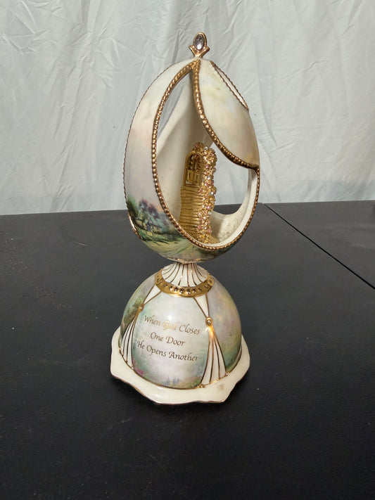 Thomas Kinkade Blessing of Hope Musical Porcelain Egg