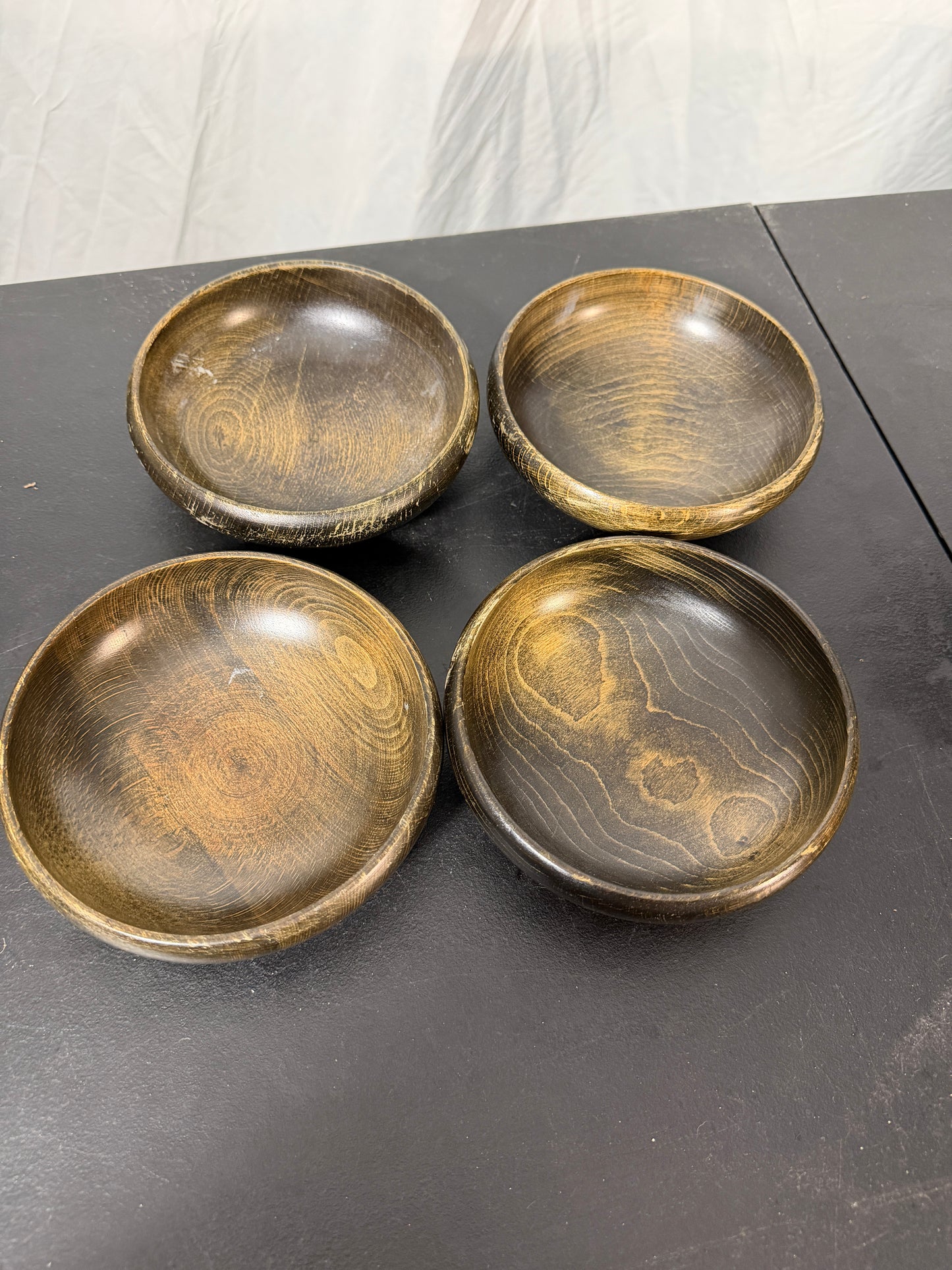 CI Teakwood Bowls - Set of 4, Vintage Japanese Style - photo 2