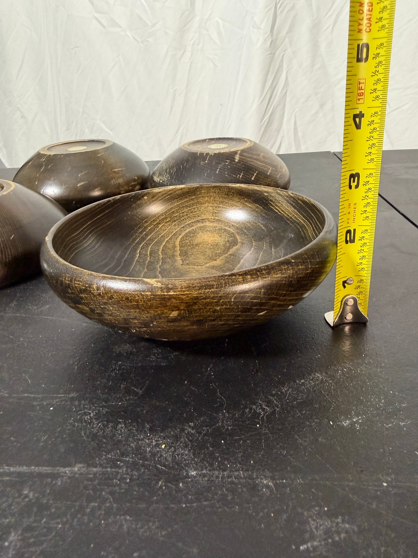 CI Teakwood Bowls - Set of 4, Vintage Japanese Style - photo 6