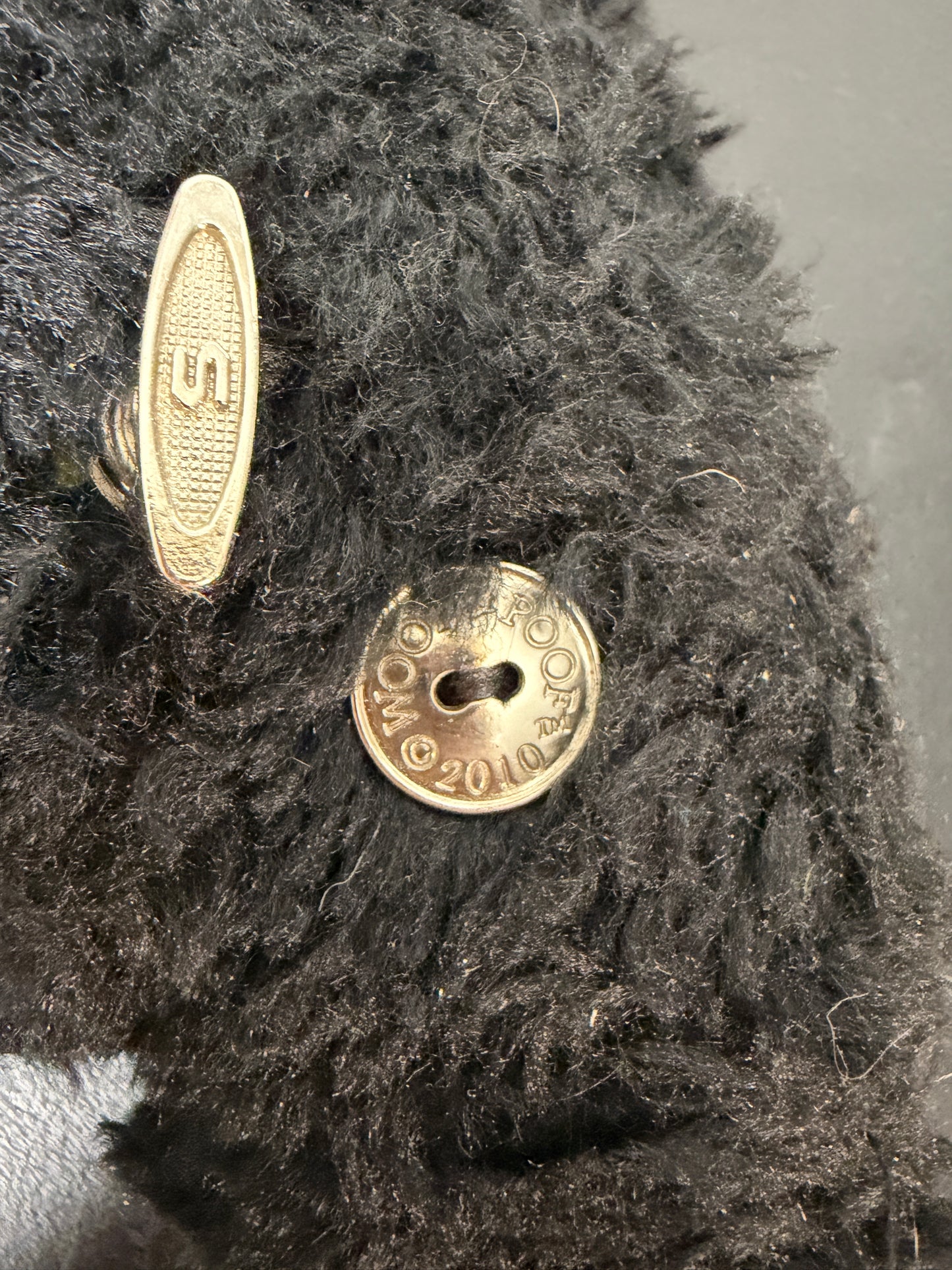 Woof & Poof Plush Toy Scottie Dog Black Fur Red Collar - photo 3