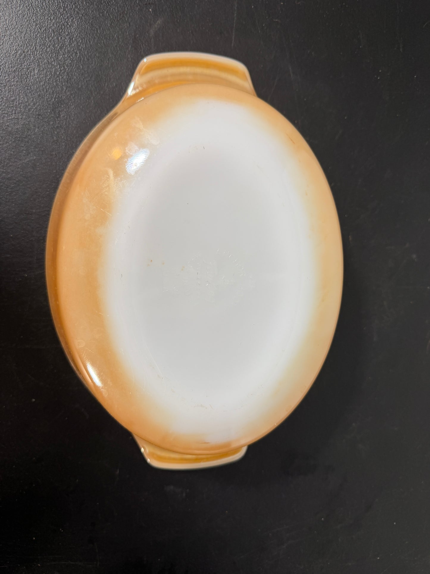 Anchor Hocking Fire King Peach Luster Milk Glass Casserole Dish - photo 4