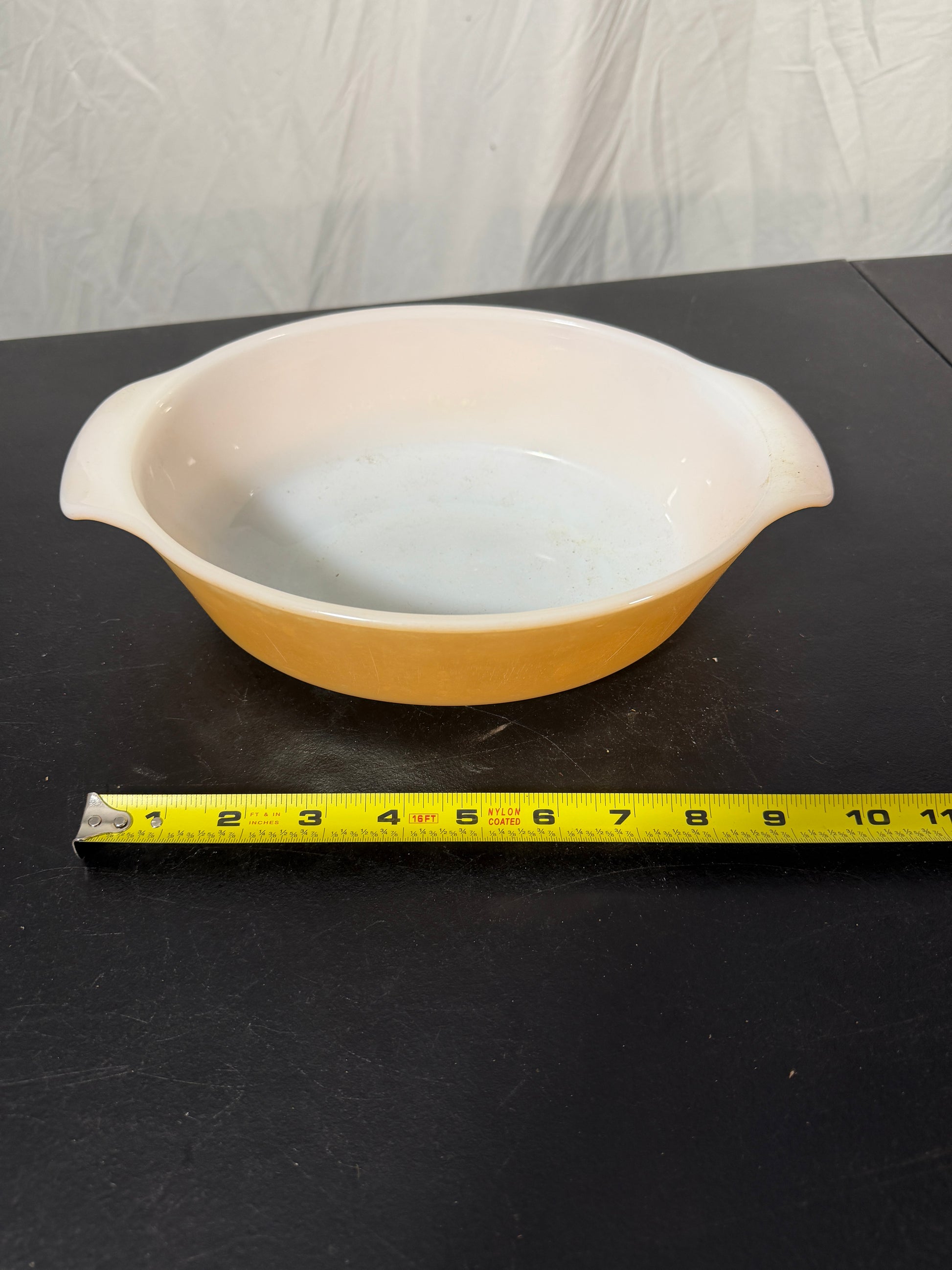 Anchor Hocking Fire King Peach Luster Milk Glass Casserole Dish - photo 6