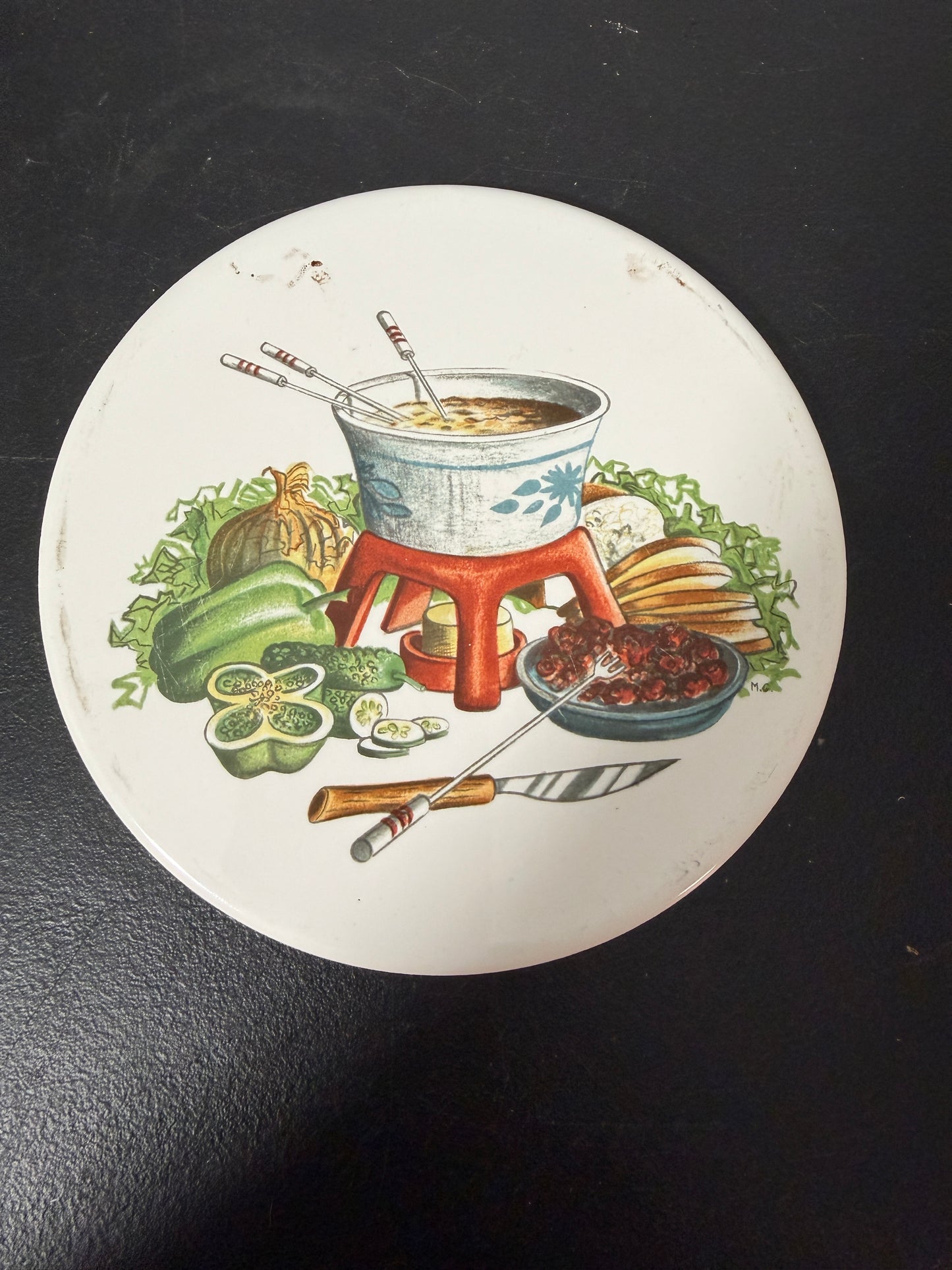 1970s Mid-State Ceramic Tile Trivet