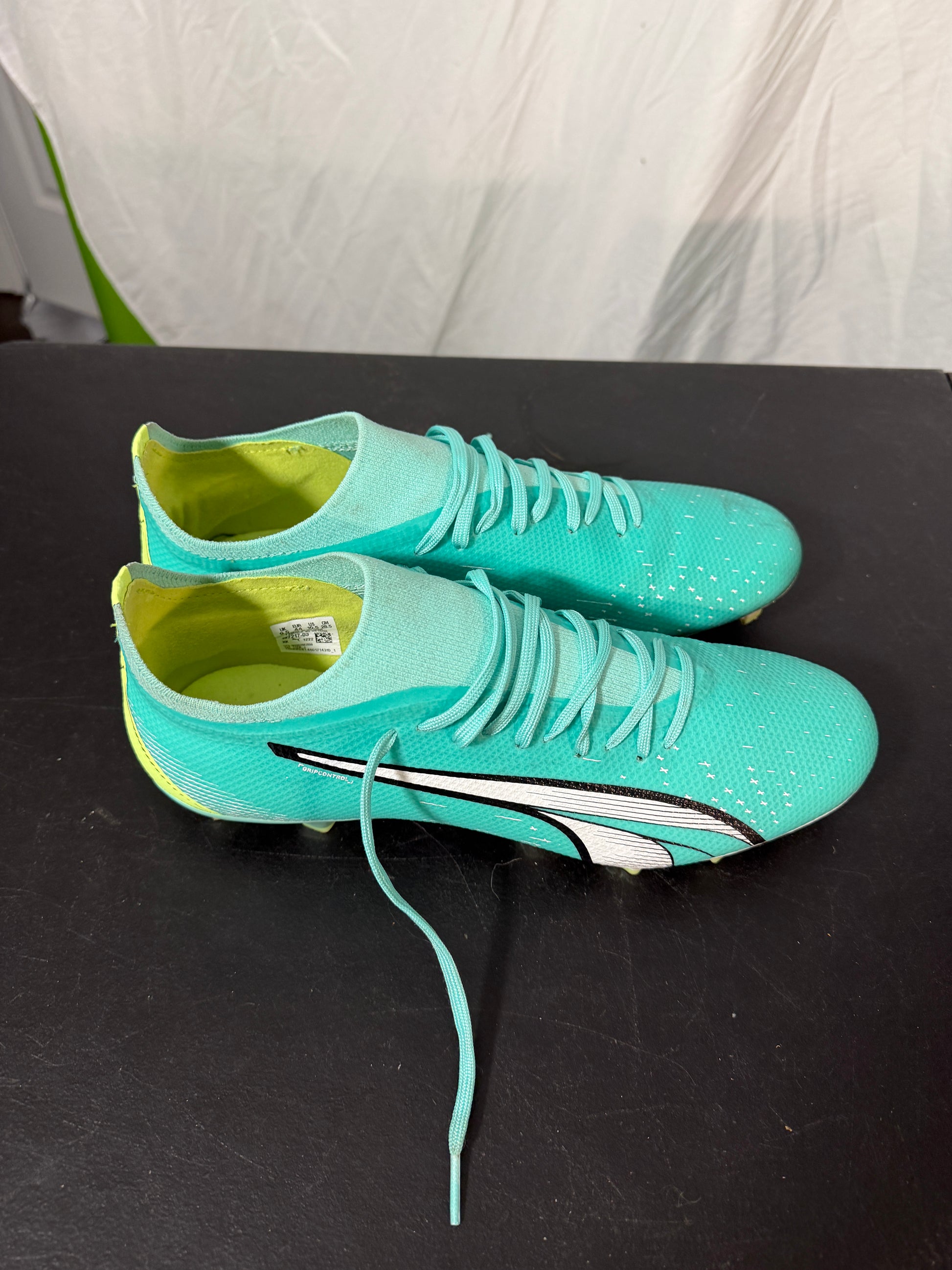 PUMA Ultra Match FG/AG Soccer Cleats Electric Peppermint Fast Yellow Size 10.5 - photo 2