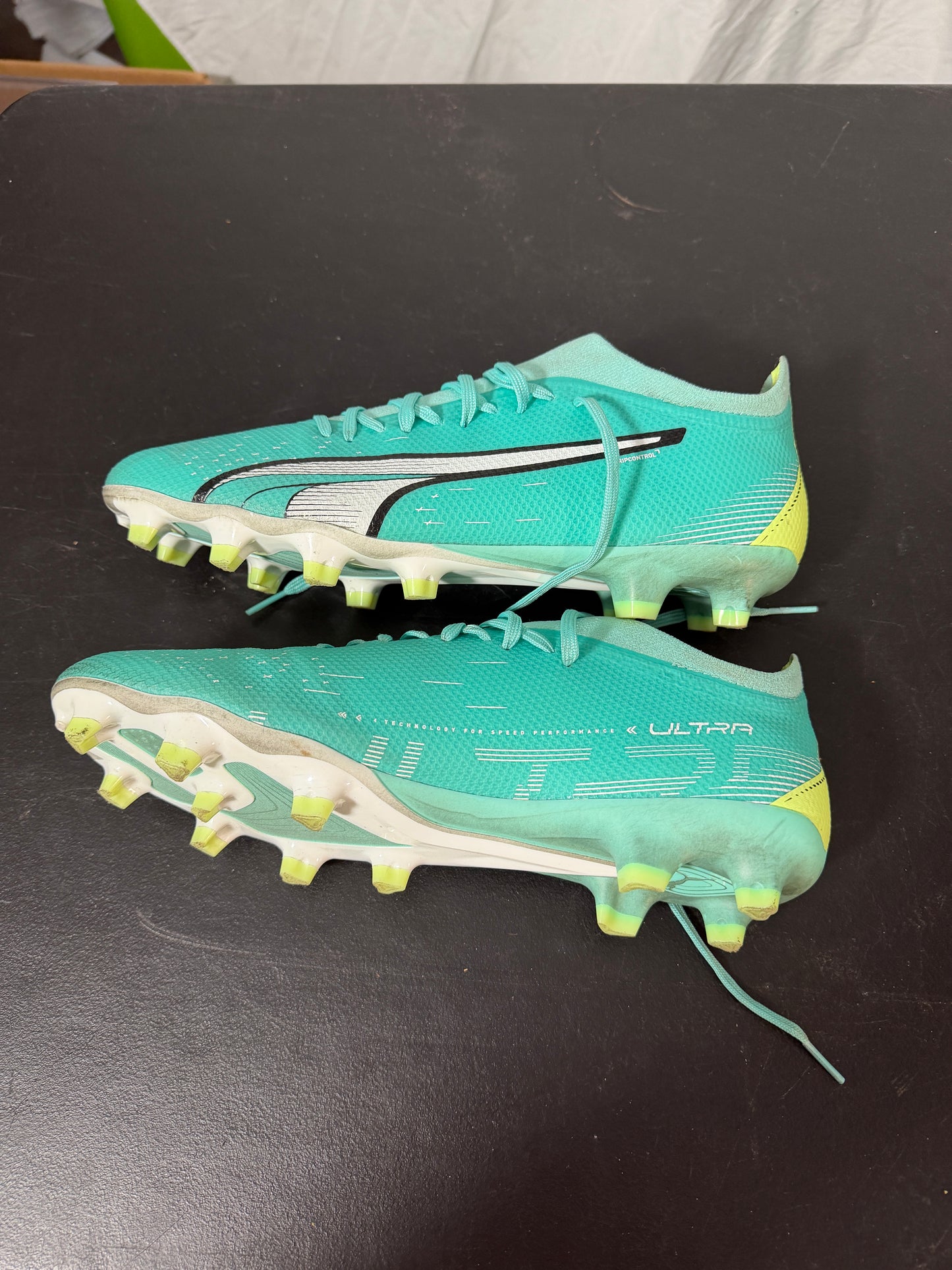PUMA Ultra Match FG/AG Soccer Cleats Electric Peppermint Fast Yellow Size 10.5 - photo 5