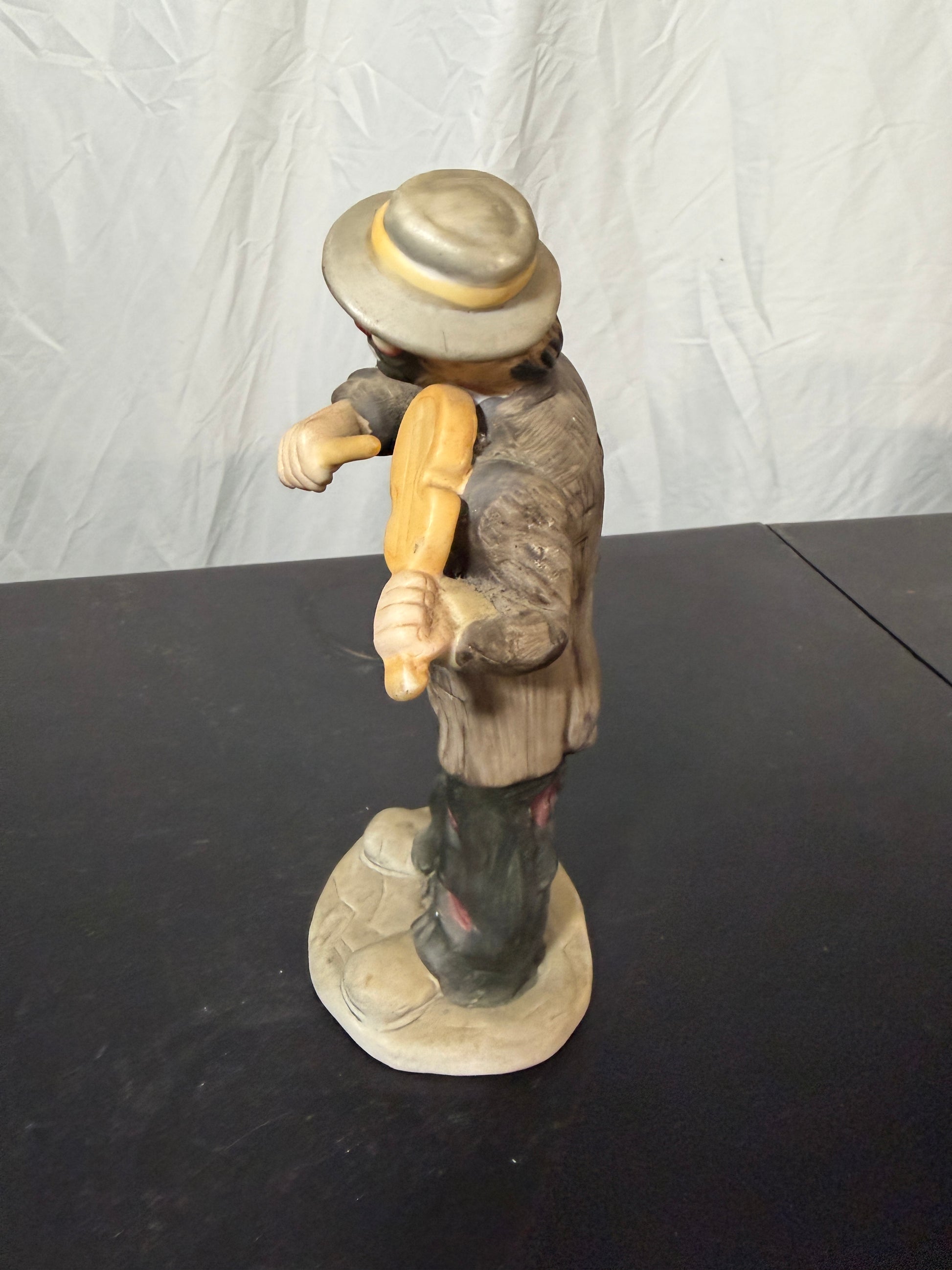Emmett Kelly Jr. Hobo Clown Playing Violin Figurine Flambro Collection - photo 2