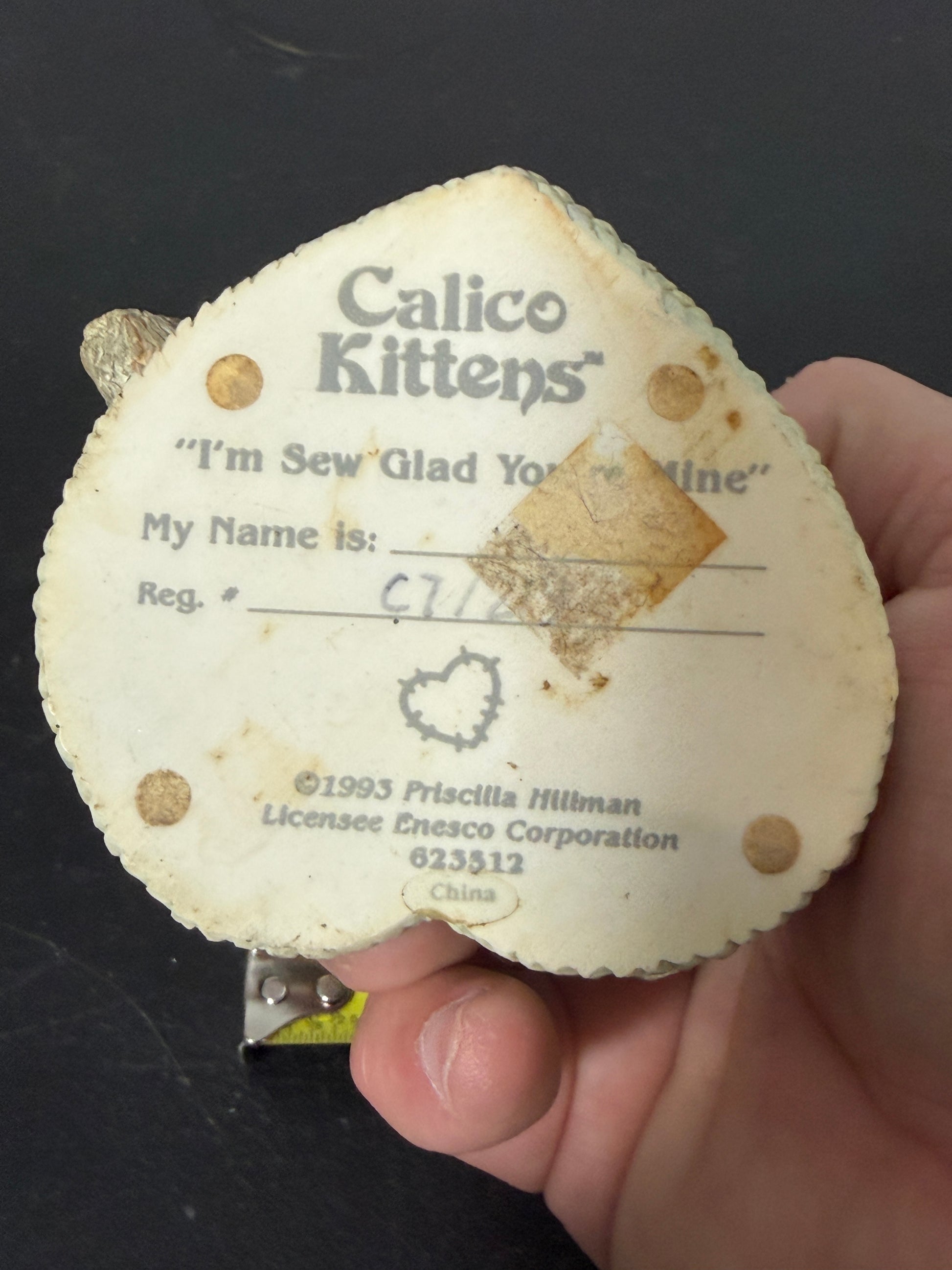 Priscilla Hillman Licensee Enesco Corporation Calico Kittens Ceramic Figurine - photo 7