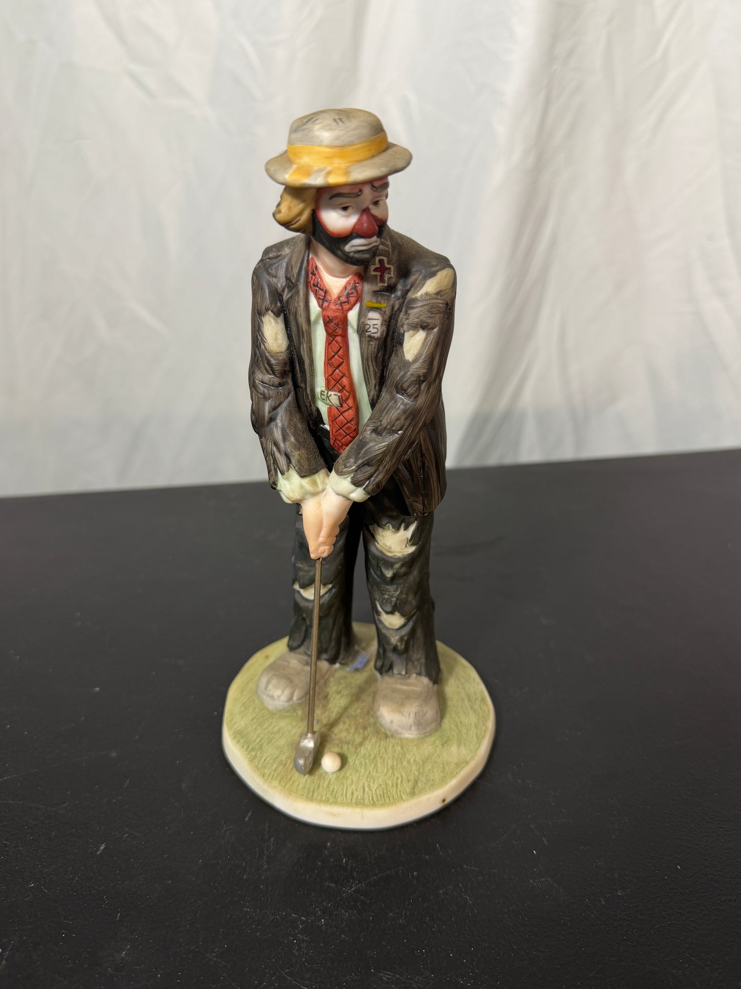 Emmett Kelly Jr. Golfer Hobo Clown Figurine Flambro Collection