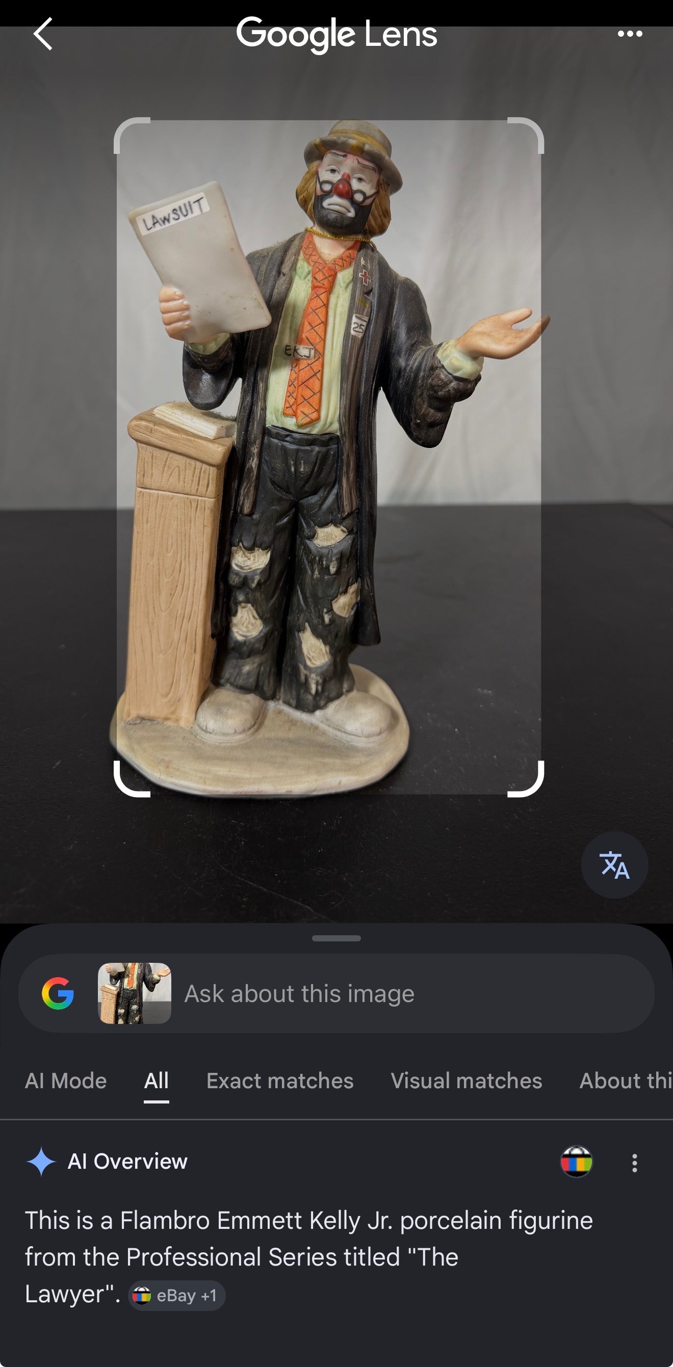 Flambro Emmett Kelly Jr. Professional Series Porcelain Figurine - photo 6