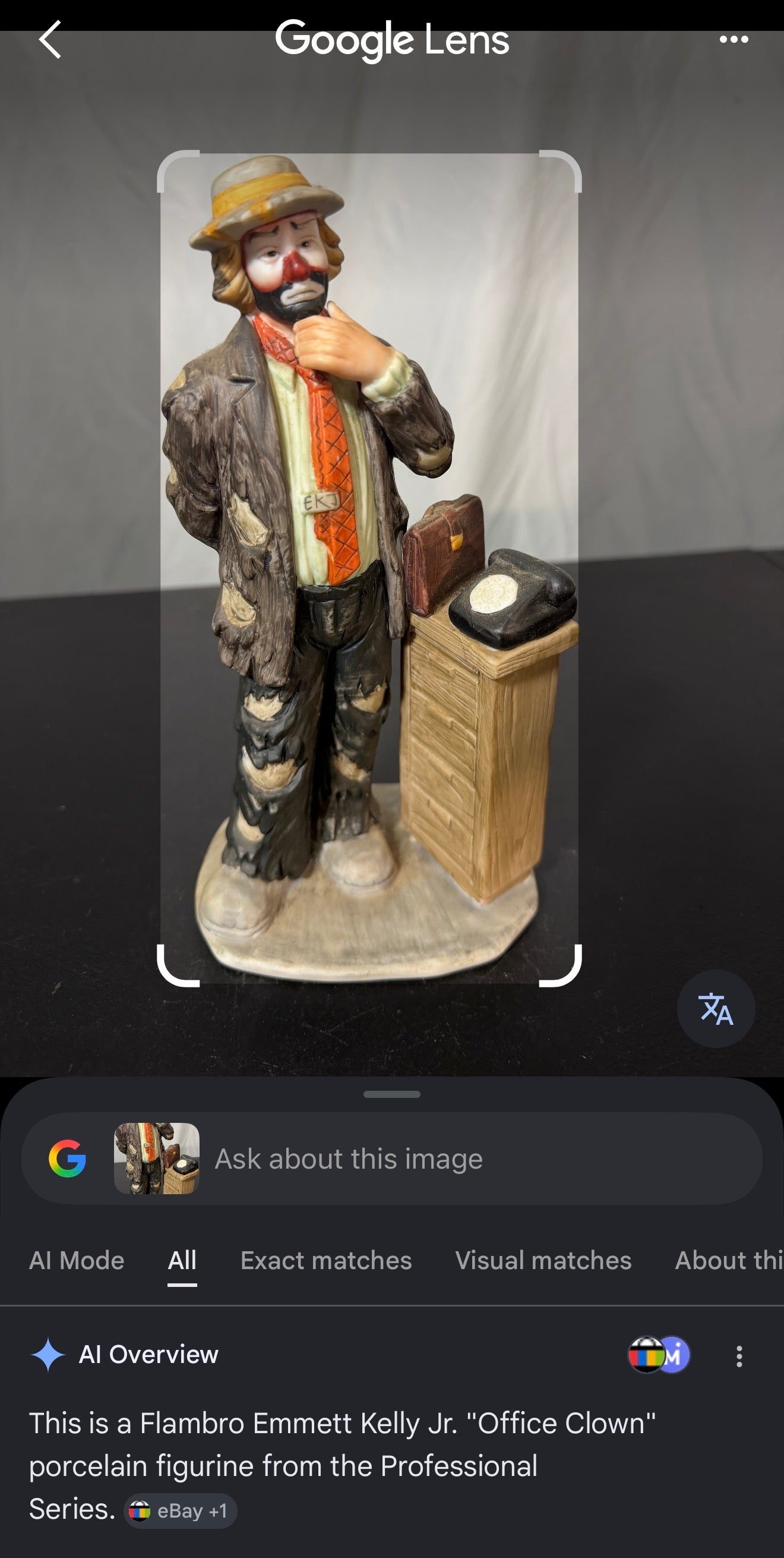 Flambro Emmett Kelly Jr. Office Clown Porcelain Figurine - photo 6