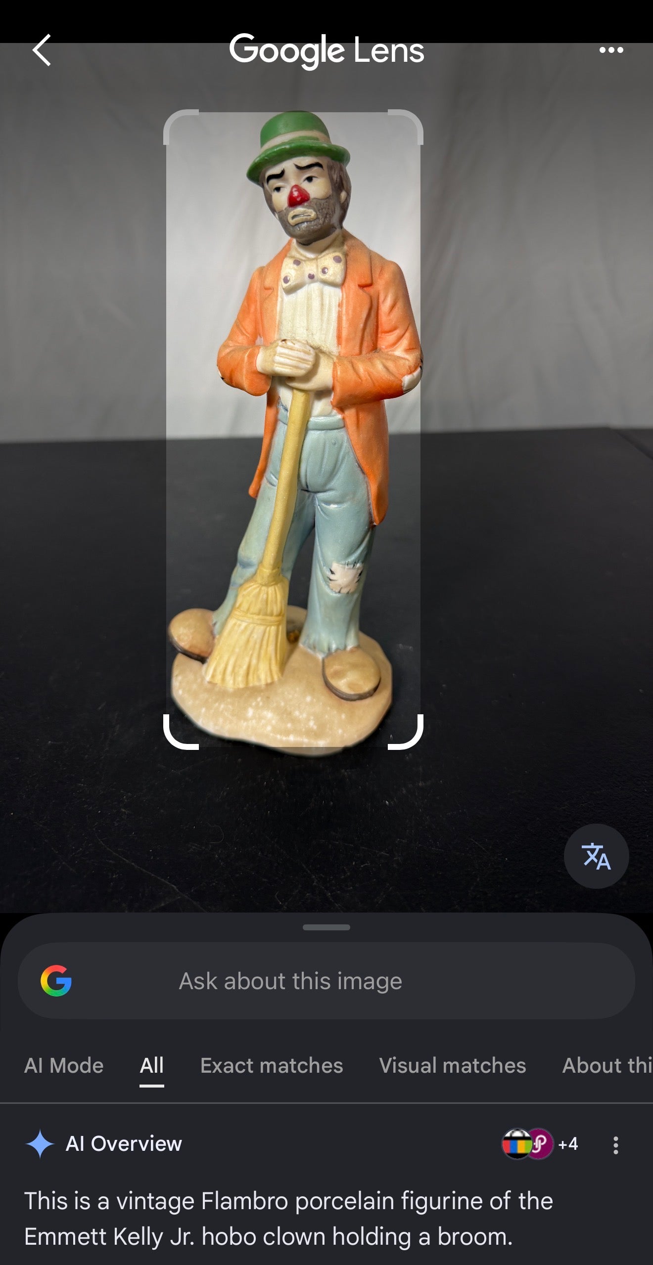 Flambro Emmett Kelly Jr. Hobo Clown Figurine Holding Broom - photo 6
