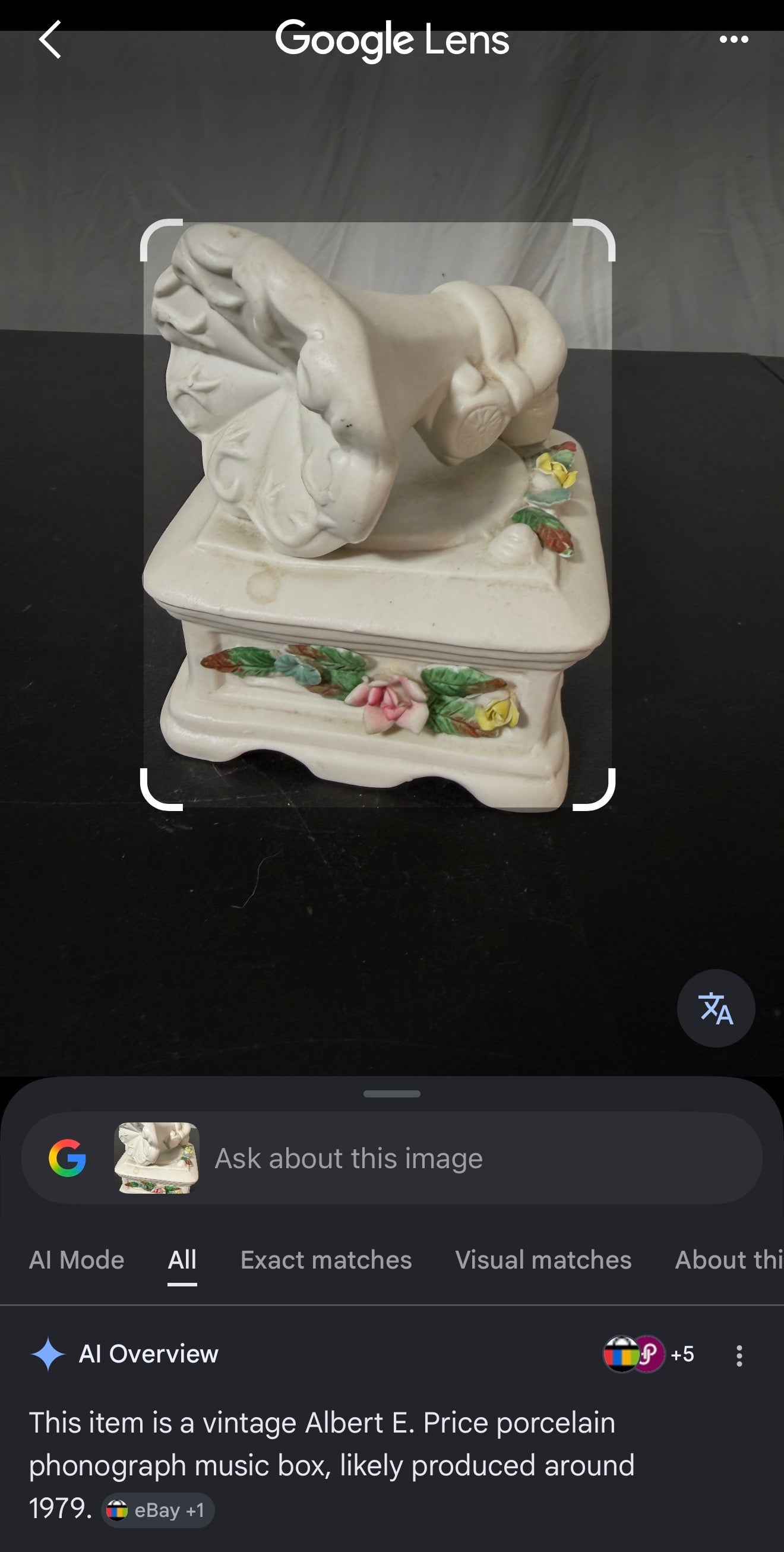 Albert E. Price Porcelain Phonograph Music Box - photo 7