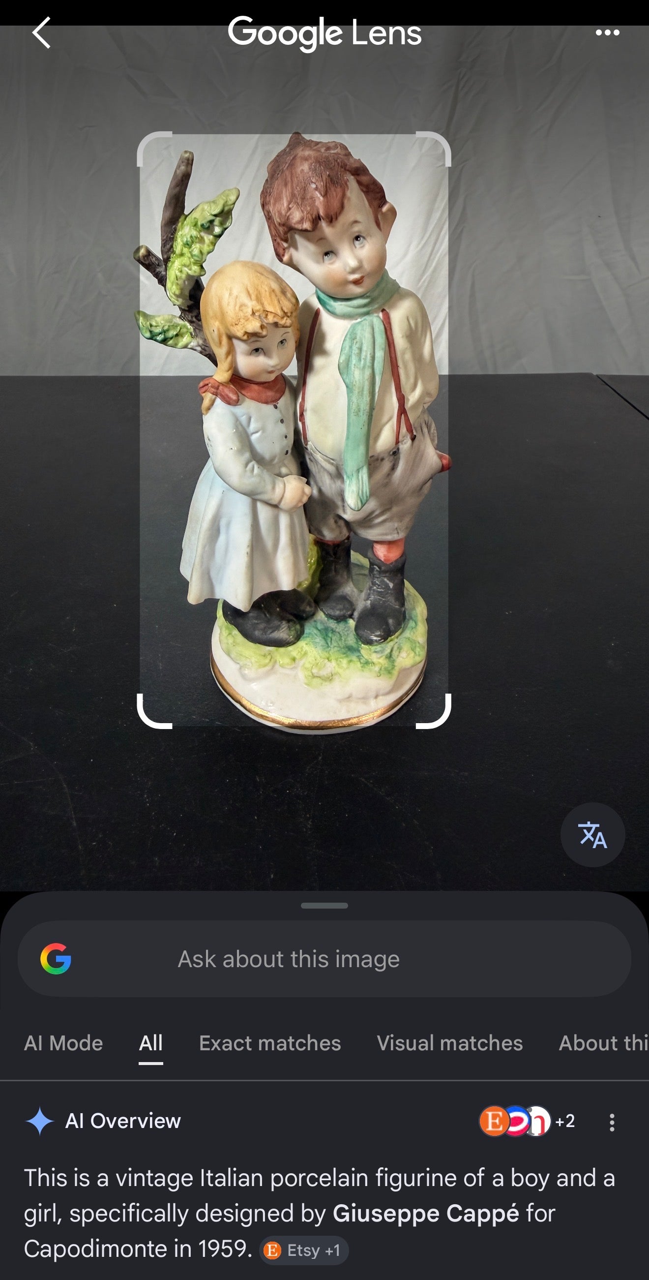 Giuseppe Cappé Capodimonte Porcelain Figurine of Boy and Girl 1959 - photo 8