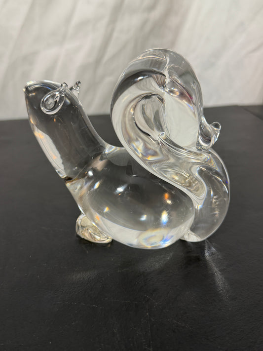 Lloyd Adkins Squirrel Glass Sculpture