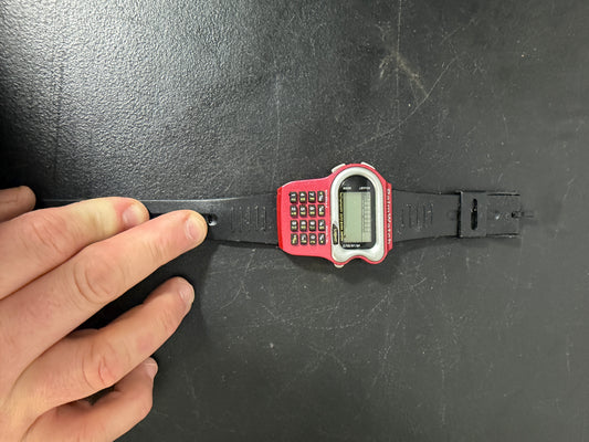 Cyber Gear P4LM Watch Red Vintage Calculator Scheduler