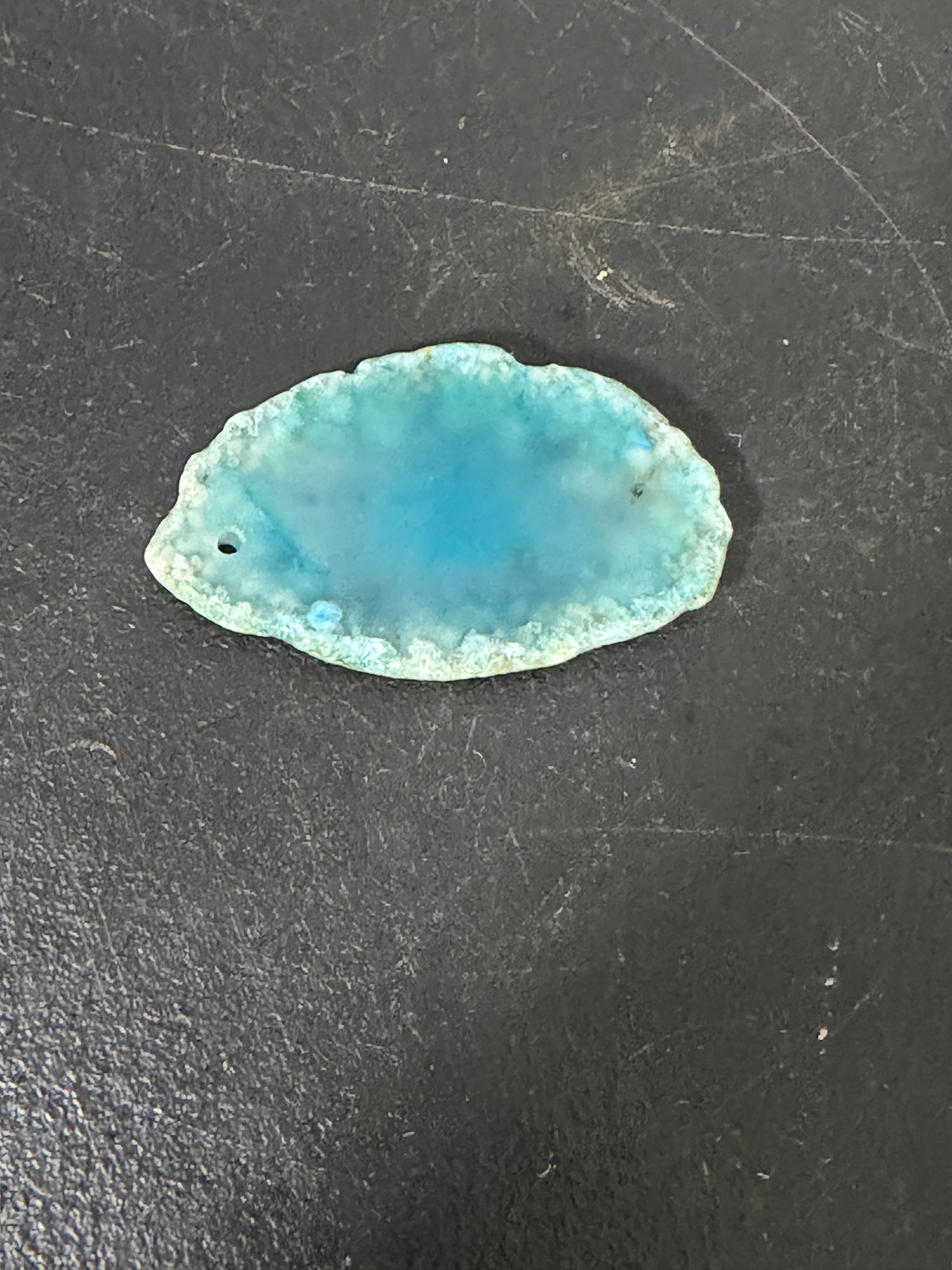 Polished Blue Pectolite Slab Larimar Gemstone Slab - photo 2