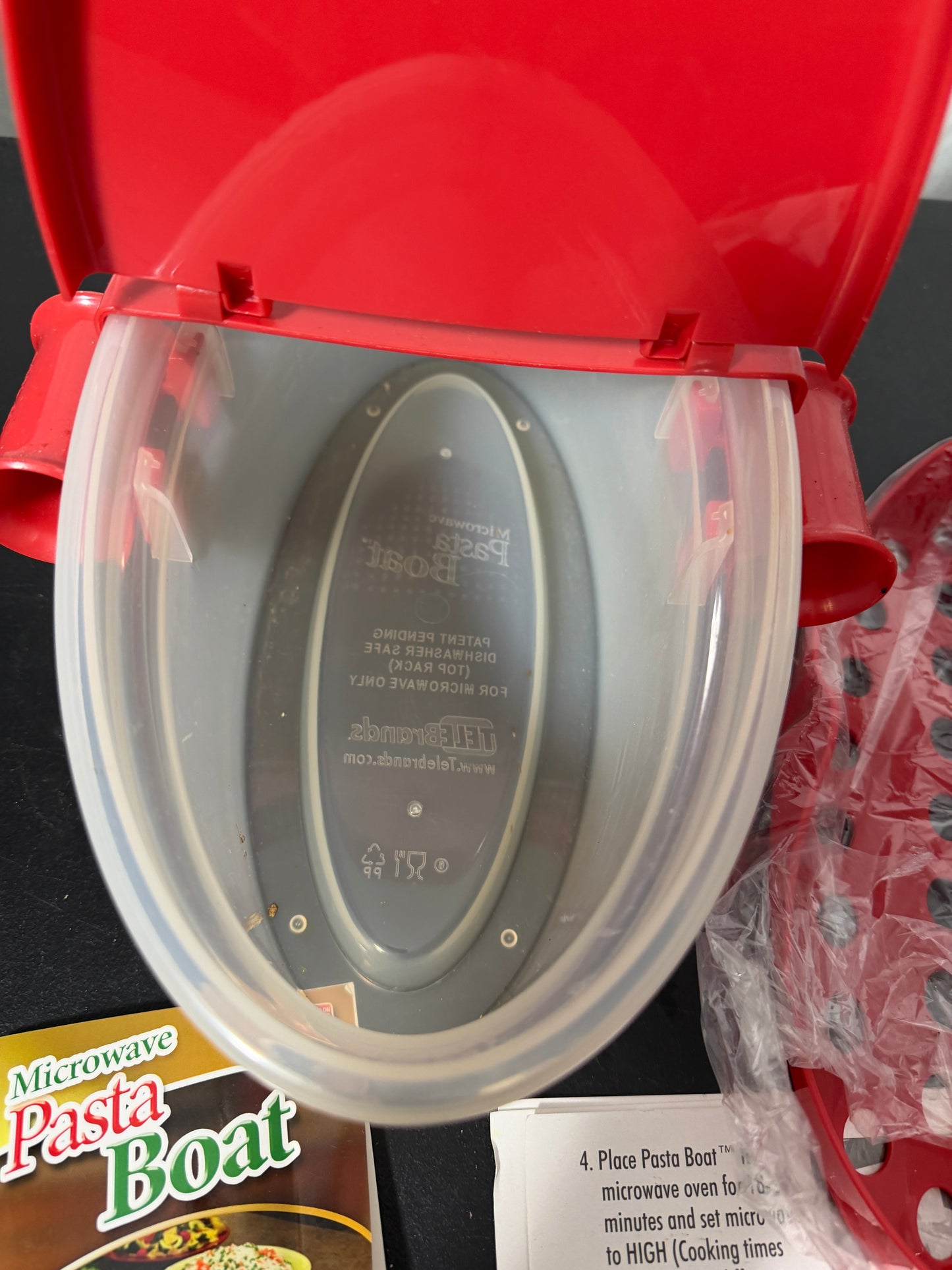 As Seen On TV Pasta Boat Microwave Pasta Cooker with Lid and Instructions - photo 2