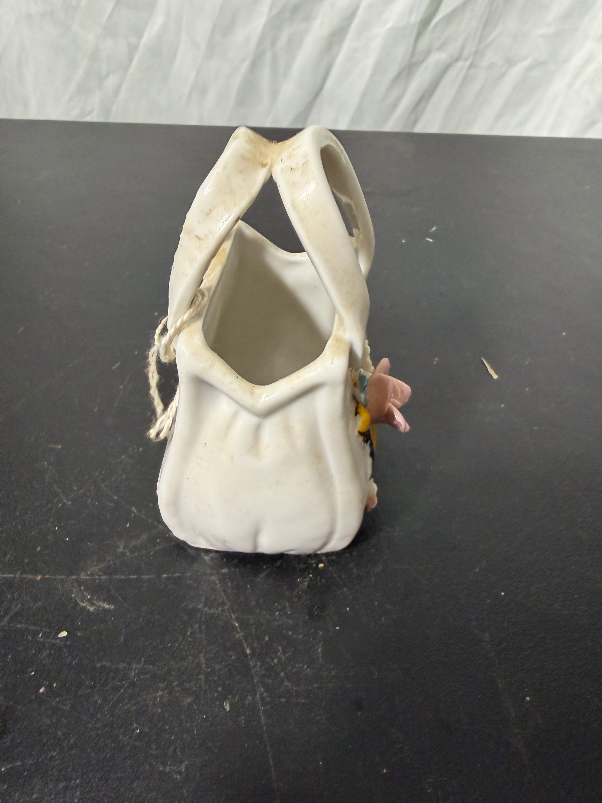 Ceramic Handbag Trinket Jewelry Holder with Floral Design - photo 2
