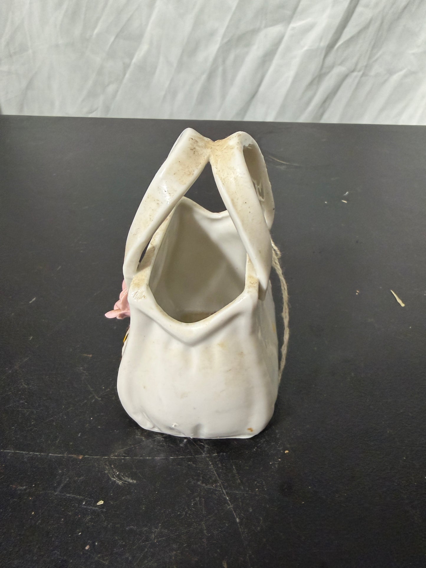 Ceramic Handbag Trinket Jewelry Holder with Floral Design - photo 4