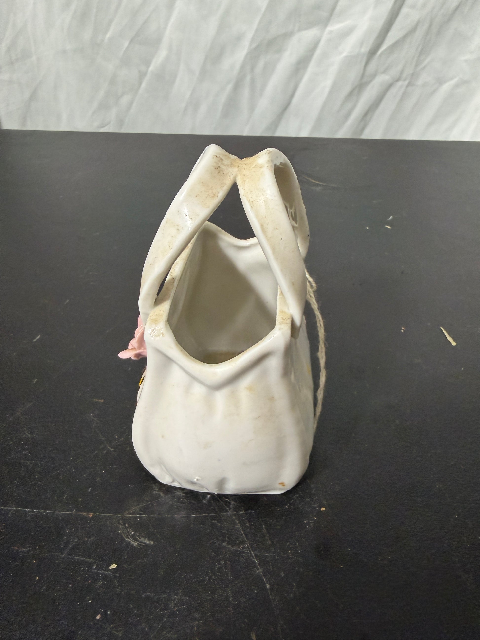 Ceramic Handbag Trinket Jewelry Holder with Floral Design - photo 4