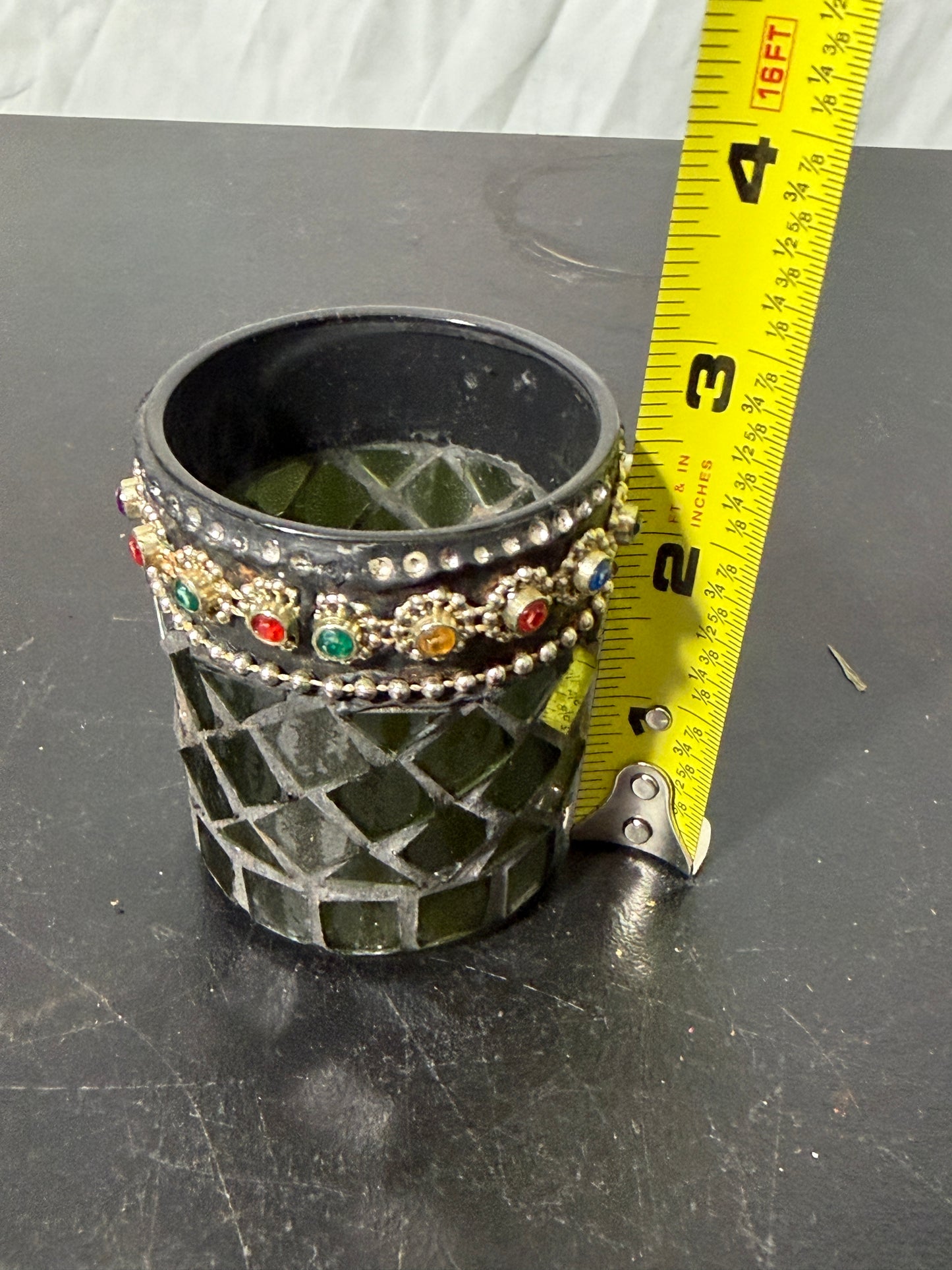 Decorative Glass Holder with Gemstone Accents - photo 6