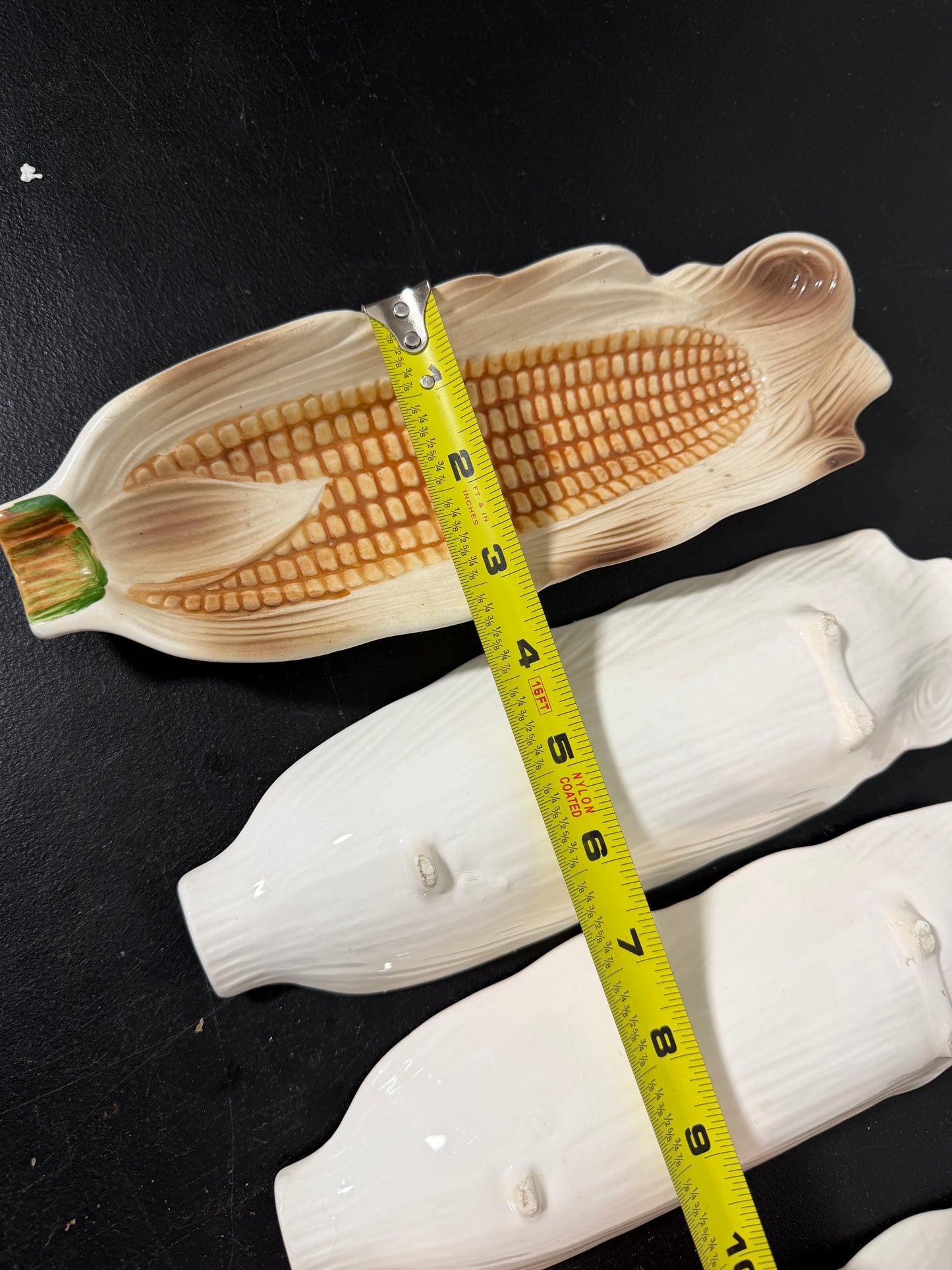 Set of 4 Corn on the Cob Serving Dishes Ceramic - photo 4