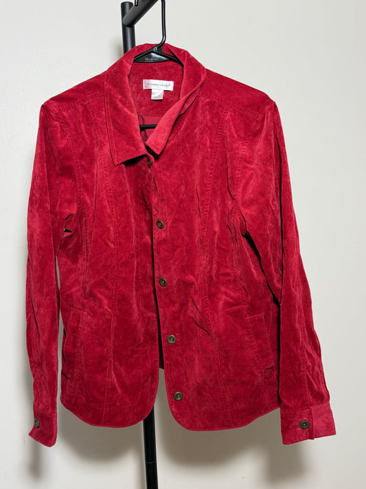 Christopher & Banks Red Corduroy Jacket Size L