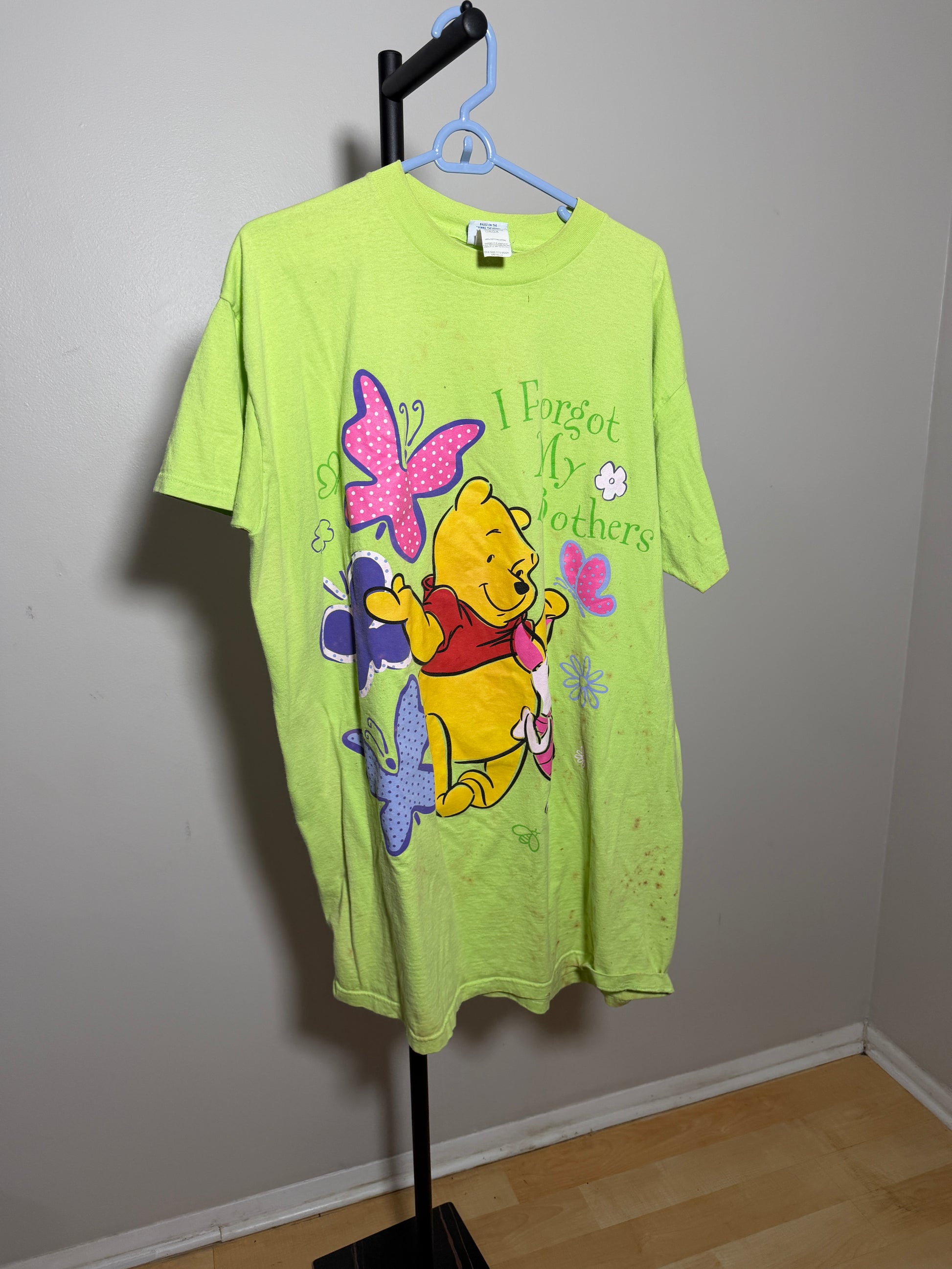 Pooh I Forgot My Brothers Graphic Tee One Size