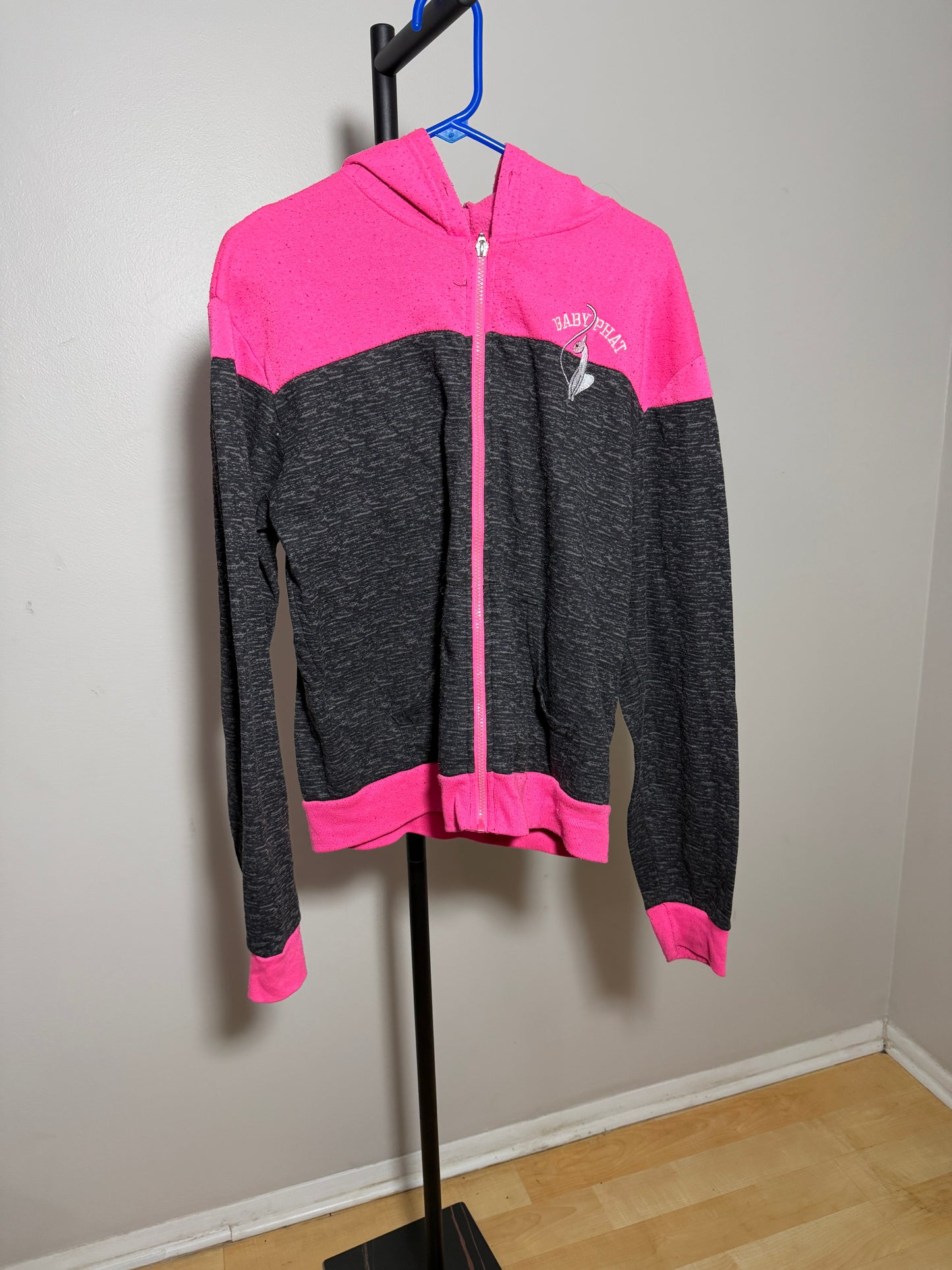 Baby Phat Women's M Hoodie Pink and Gray
