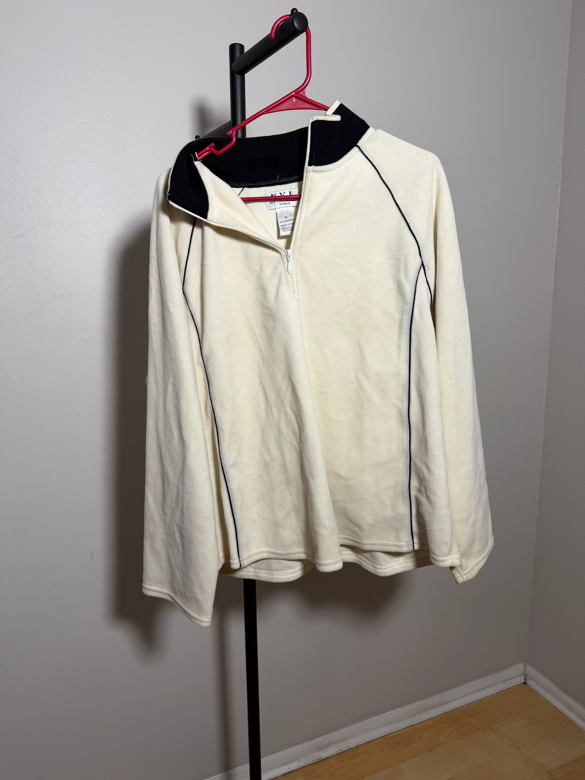 N.Y.L. New York Laundry Woman 1X Zip-Up Fleece Pullover