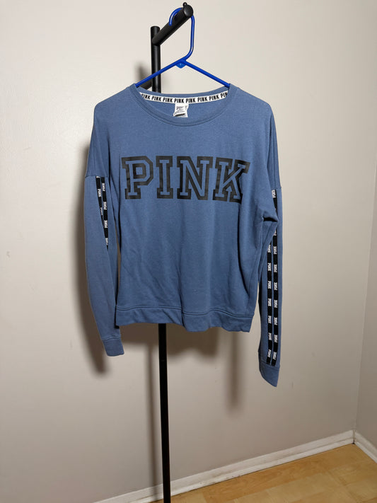 Victoria's Secret PINK Blue Sweatshirt Size M
