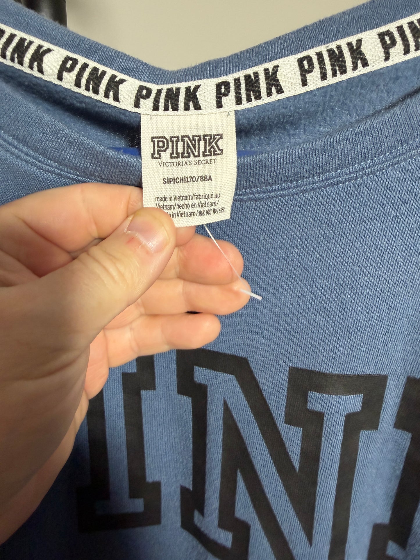 Victoria's Secret PINK Blue Sweatshirt Size M - photo 2