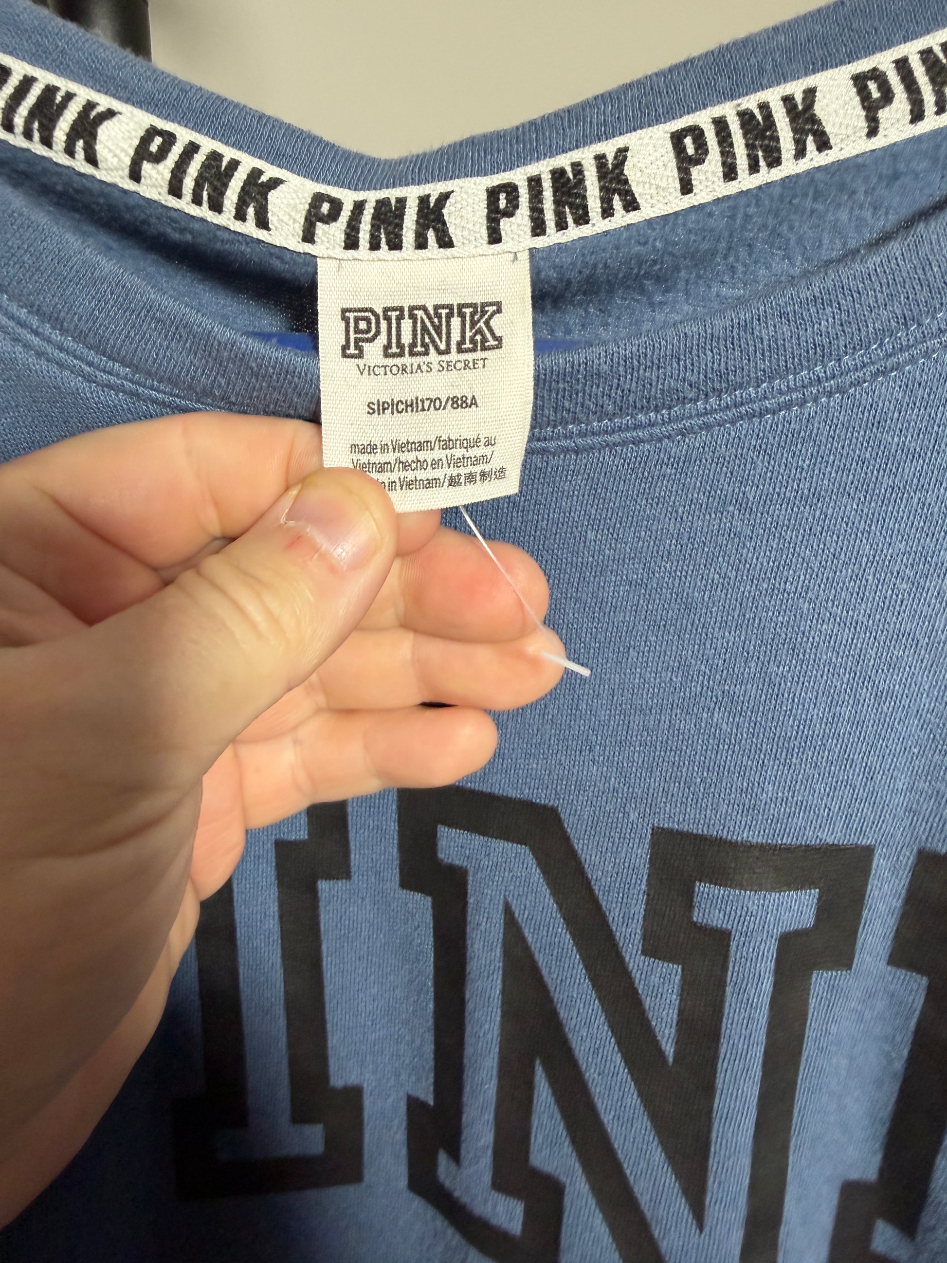 Victoria's Secret PINK Blue Sweatshirt Size M - photo 2