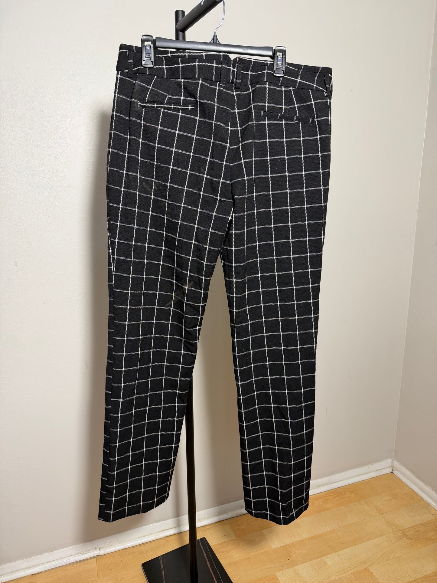 Amanda + Chelsea Women's 14 Black and White Checkered Pants - photo 4
