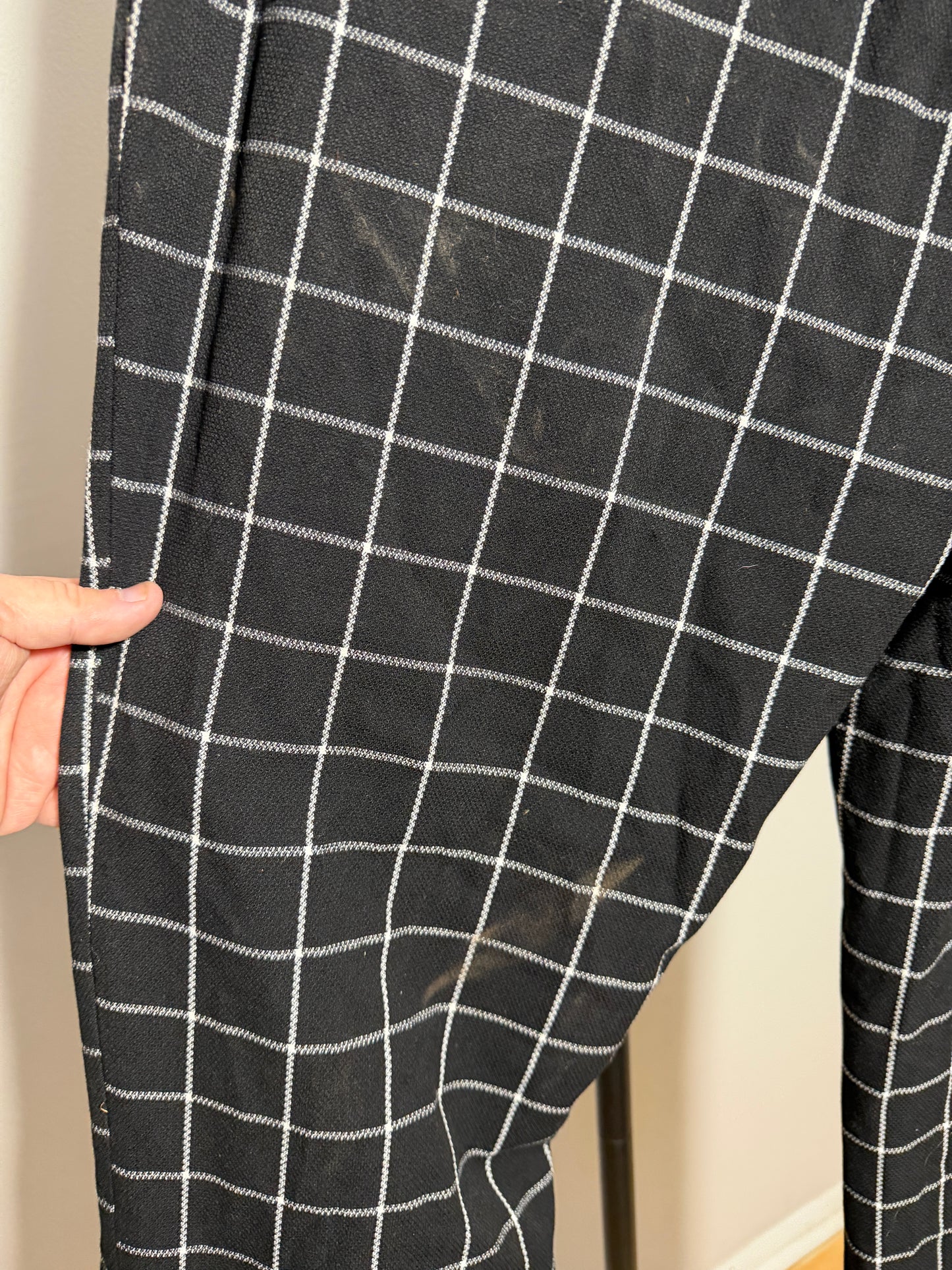 Amanda + Chelsea Women's 14 Black and White Checkered Pants - photo 5